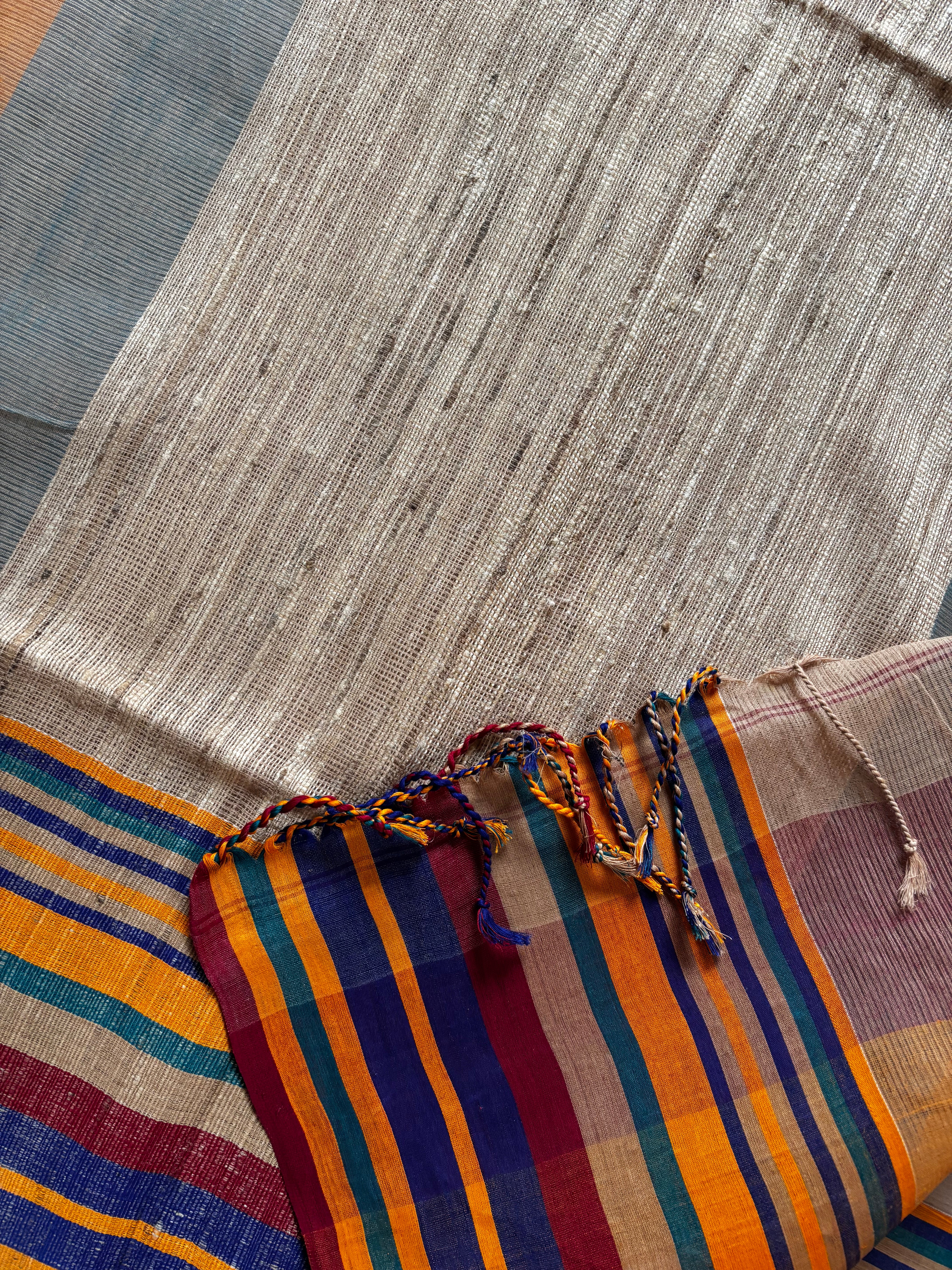 Handwoven Beige Colour Phulia Cotton Saree
