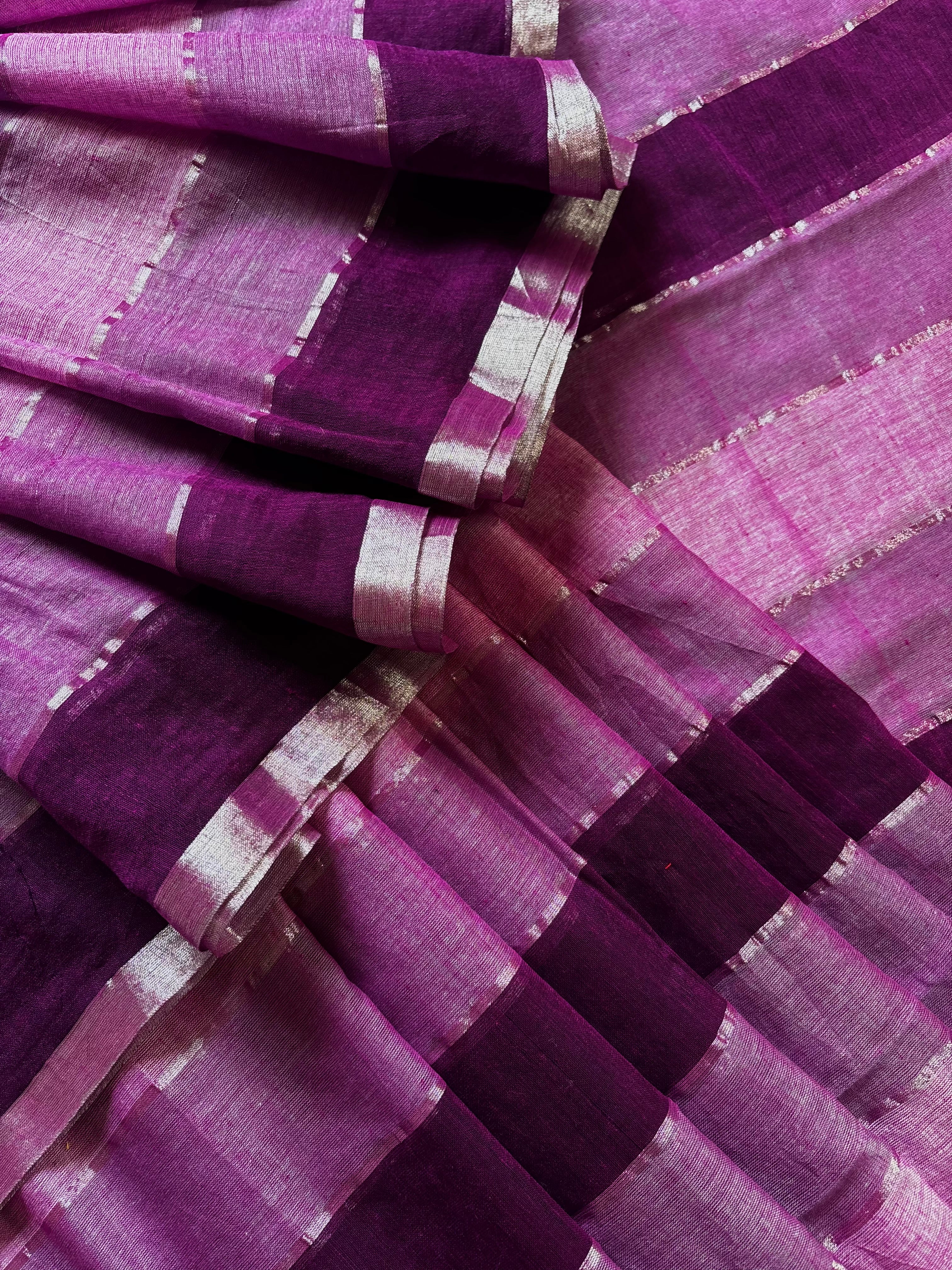 Zari Striped Multi Colour Mul Cotton Saree