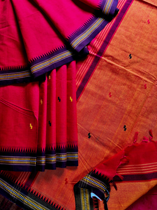 Handwoven Red Begampuri Cotton
