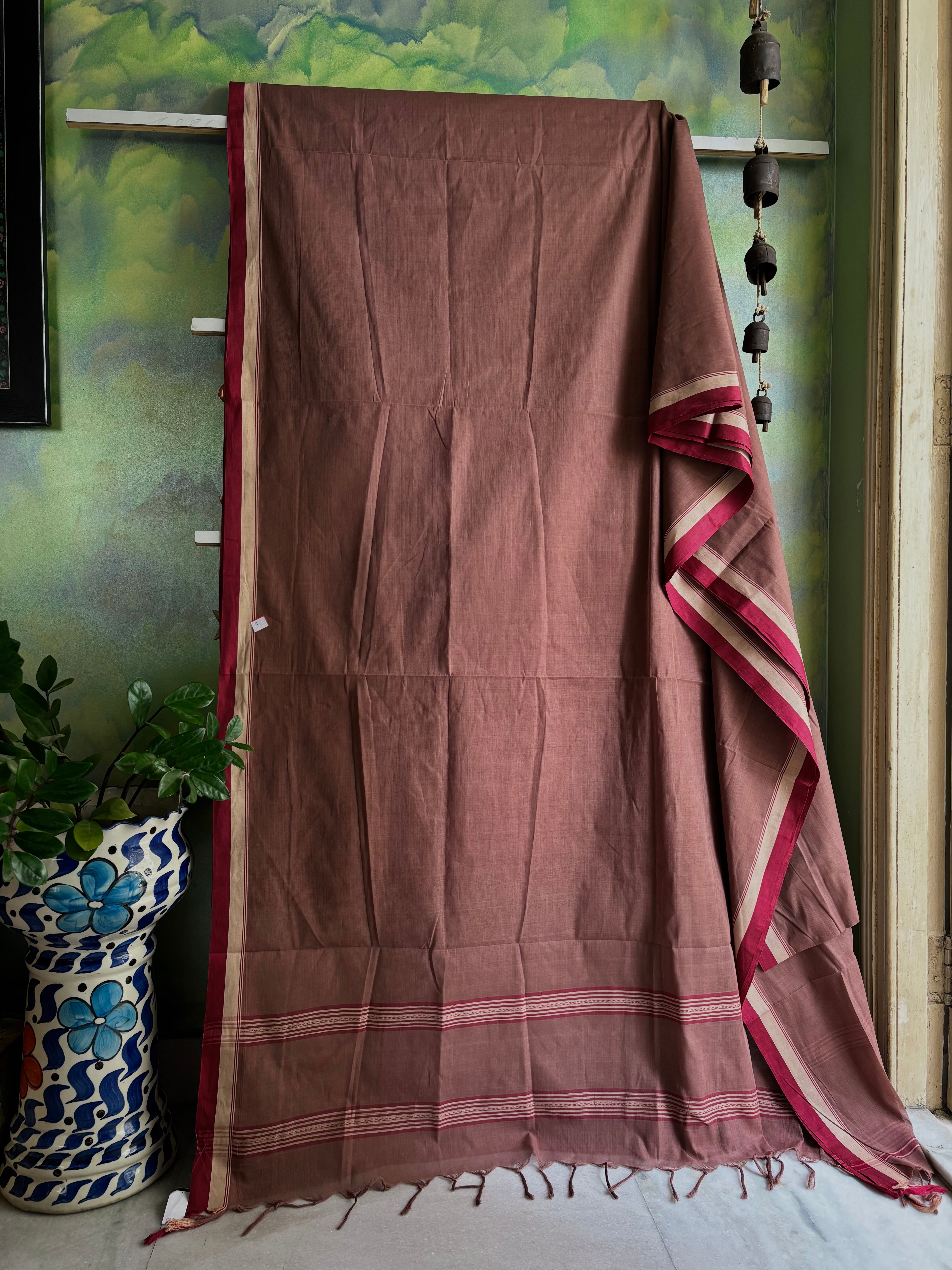 Handwoven Red Sandalwood Color Begampuri
