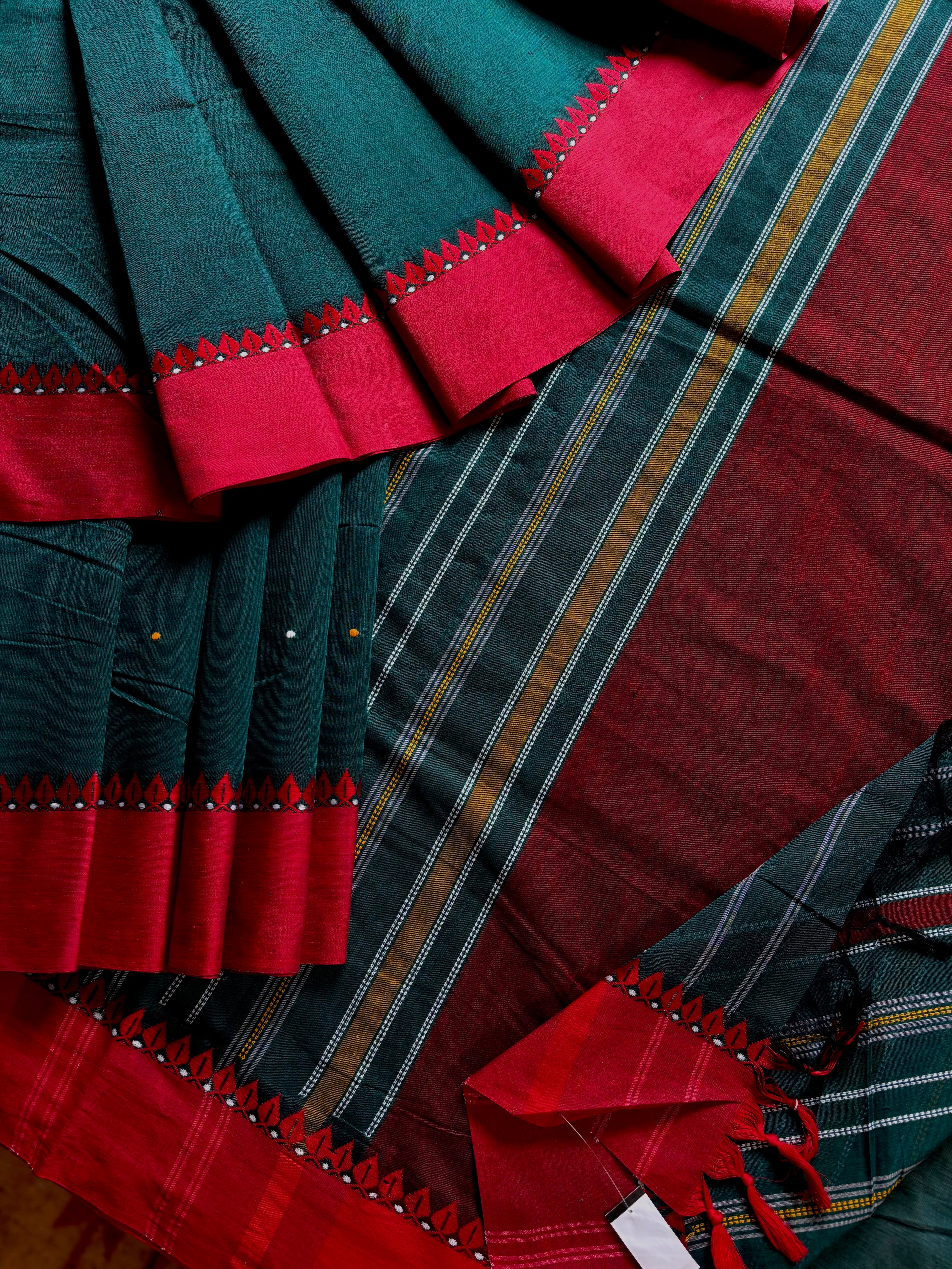 Handwoven Rama Green Begampuri