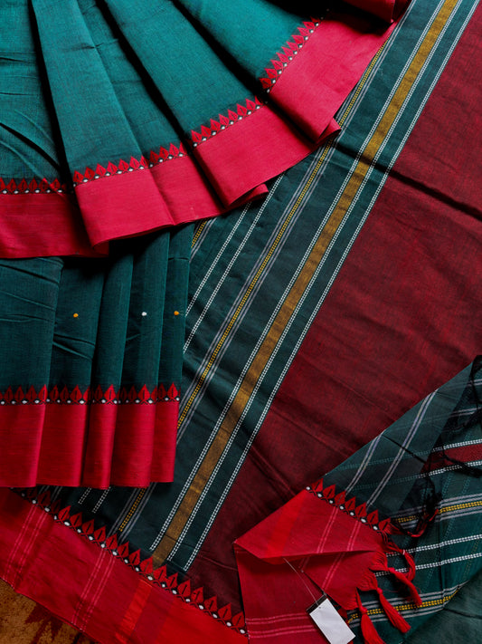 Handwoven Rama Green Begampuri