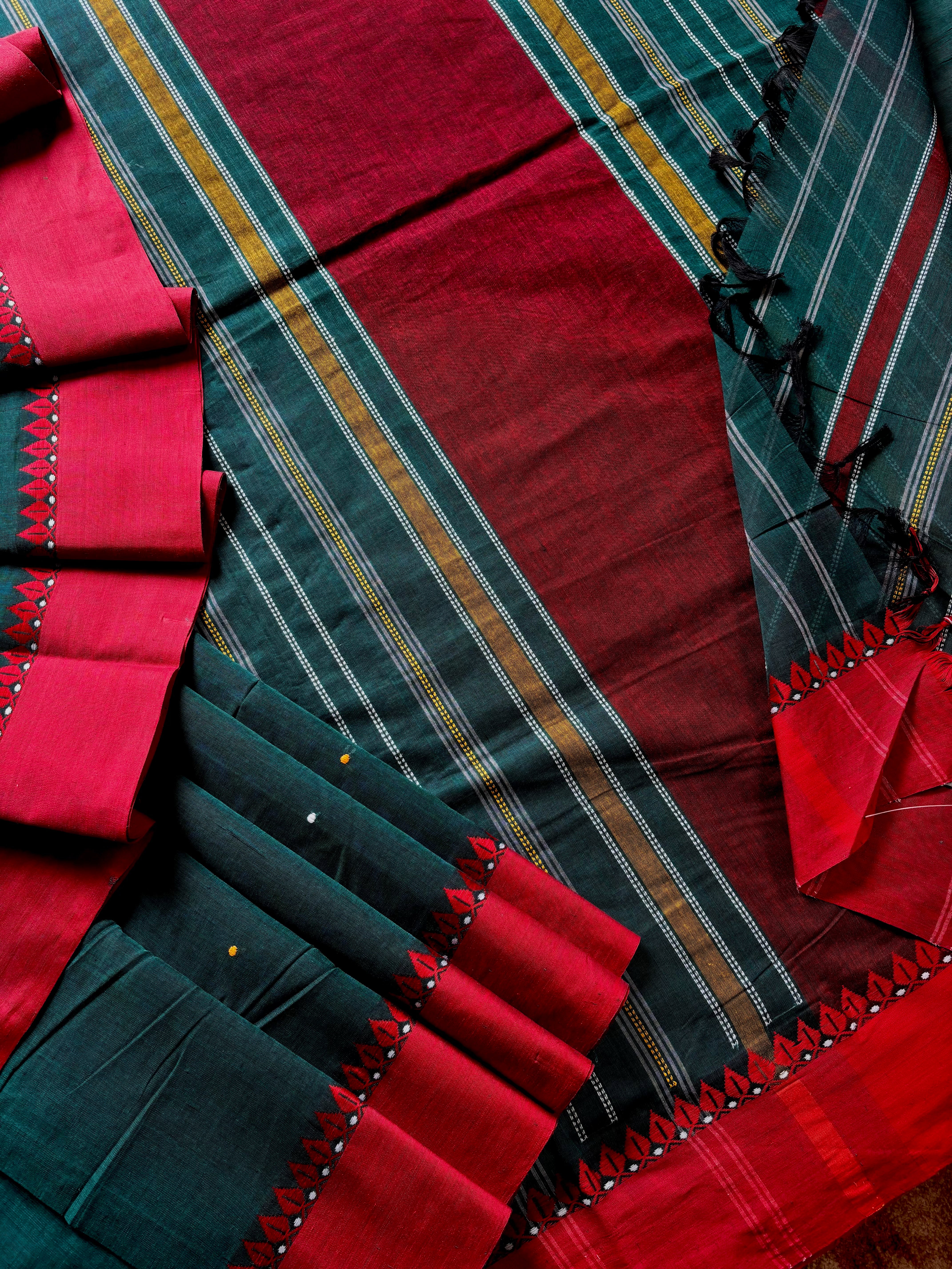 Handwoven Rama Green Begampuri