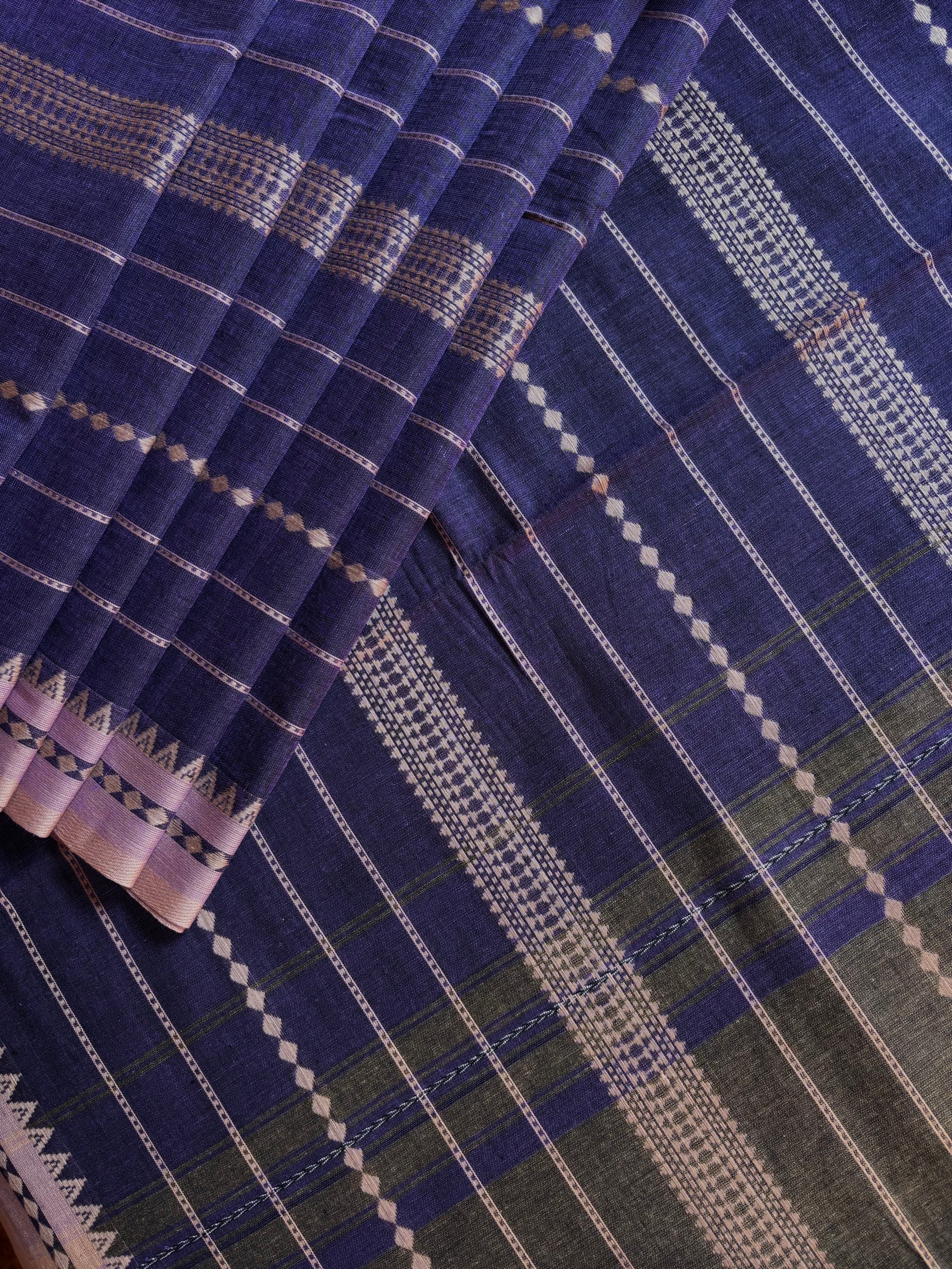 Handwoven Mauve Colour Pure Cotton Saree
