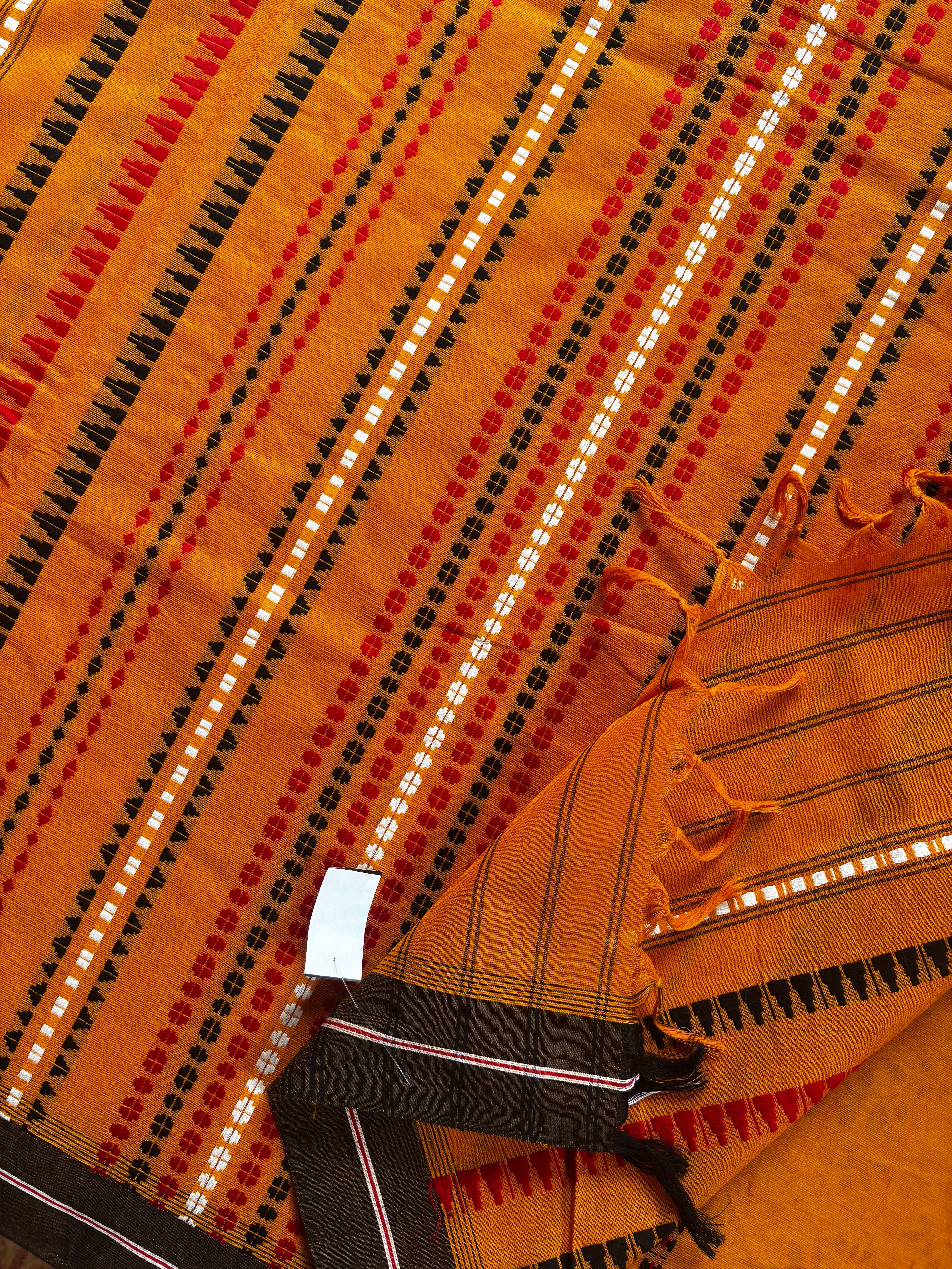 Handwoven Mustard Begampuri Cotton Saree