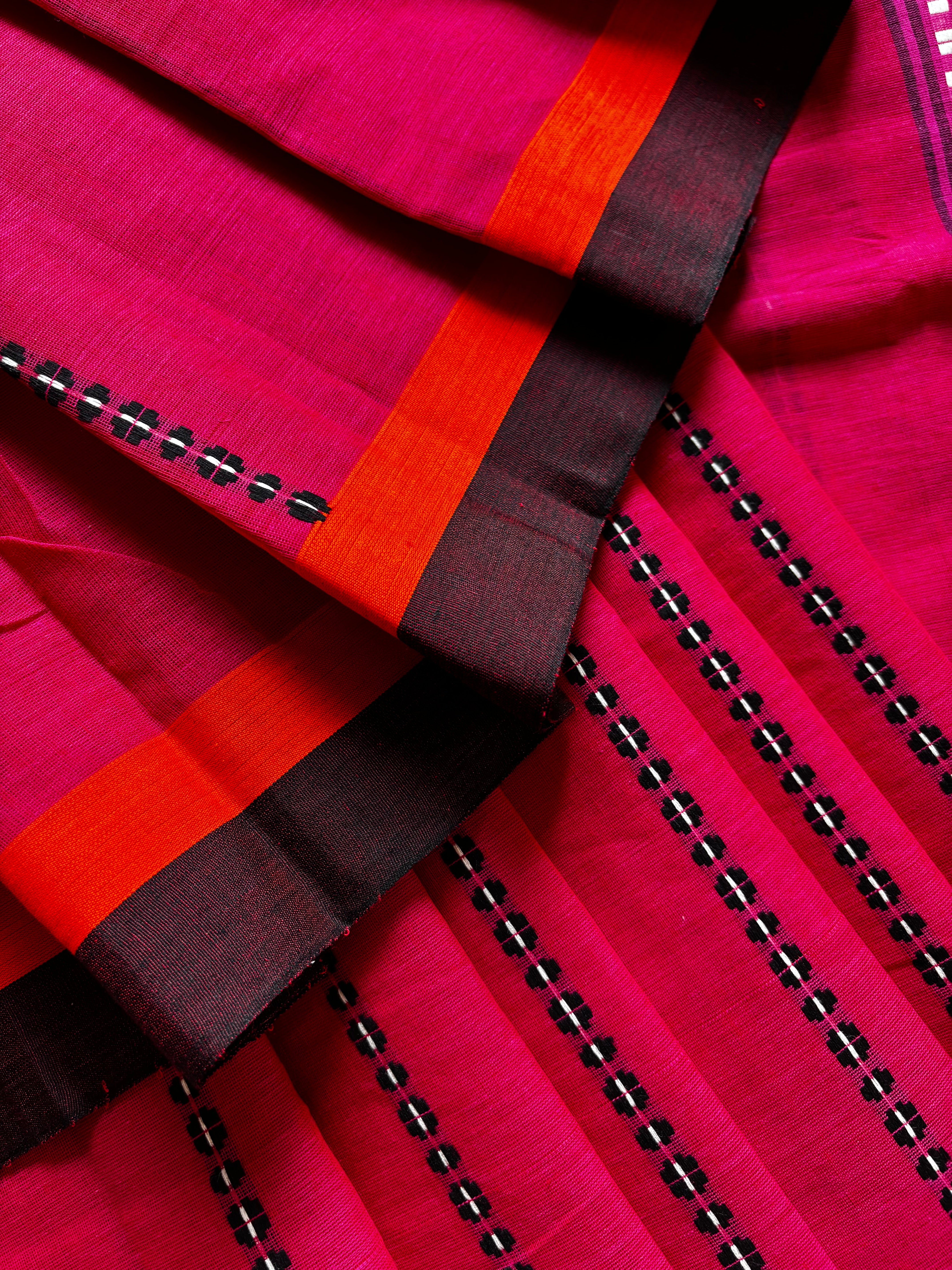 Handwoven Dual Toned Begampuri Cotton Saree