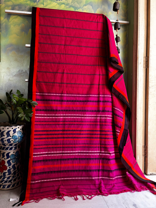Handwoven Dual Toned Begampuri Cotton Saree