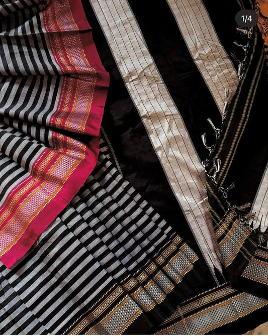 Handwoven Ilkal Cotton Saree