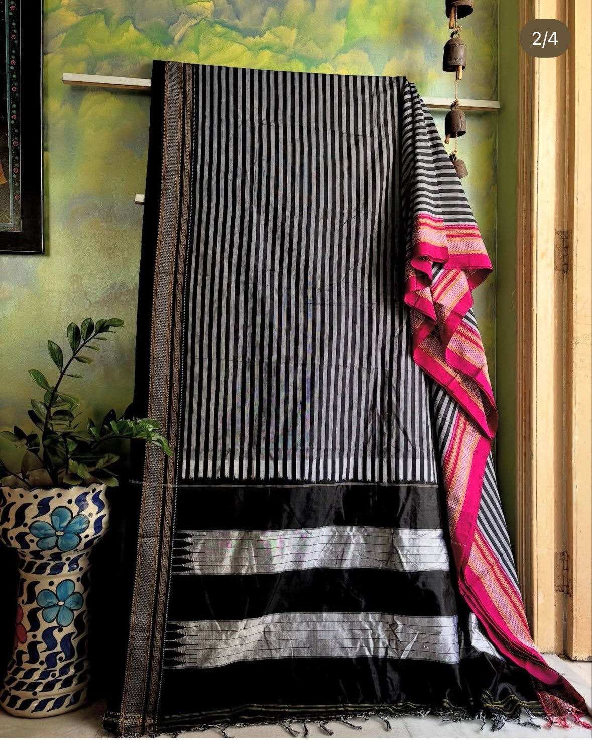 Handwoven Ilkal Cotton Saree
