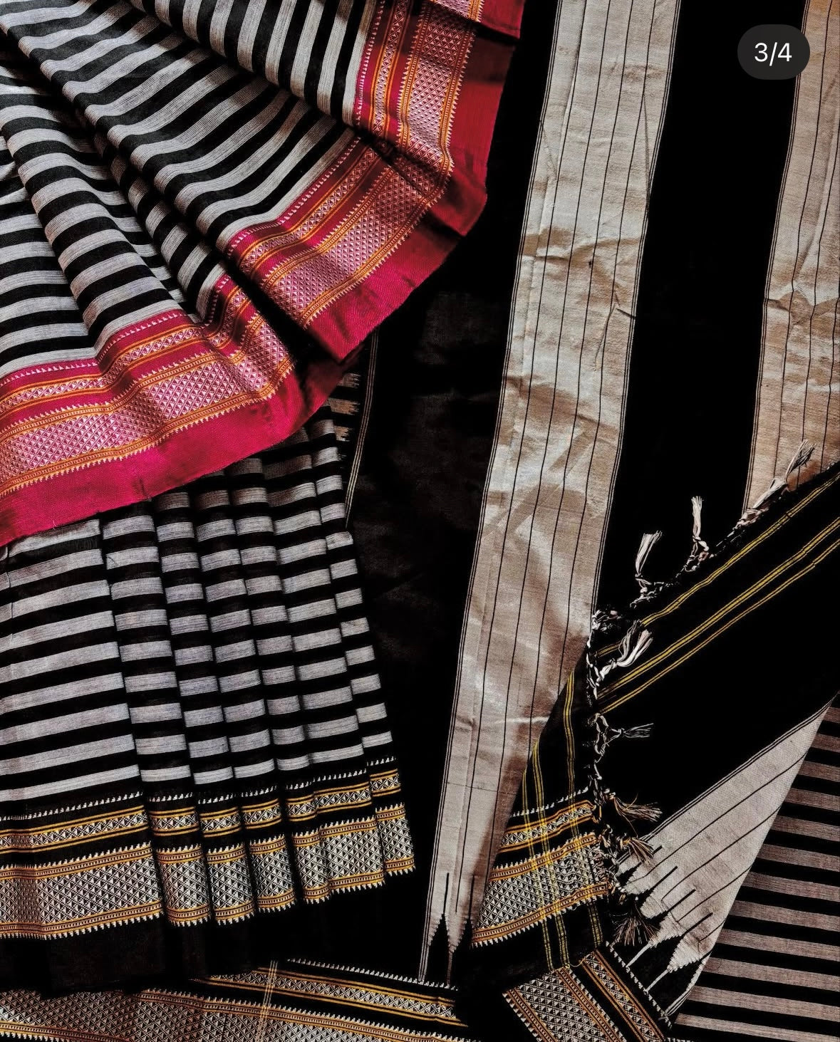 Handwoven Ilkal Cotton Saree
