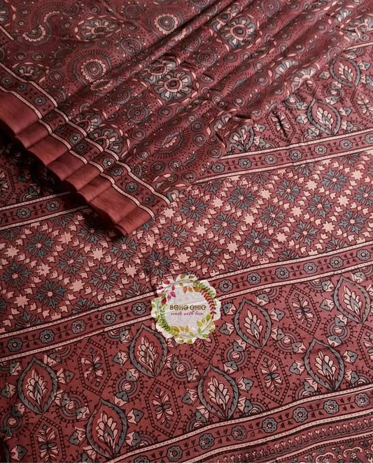 Cotton Ajrakh - Brown