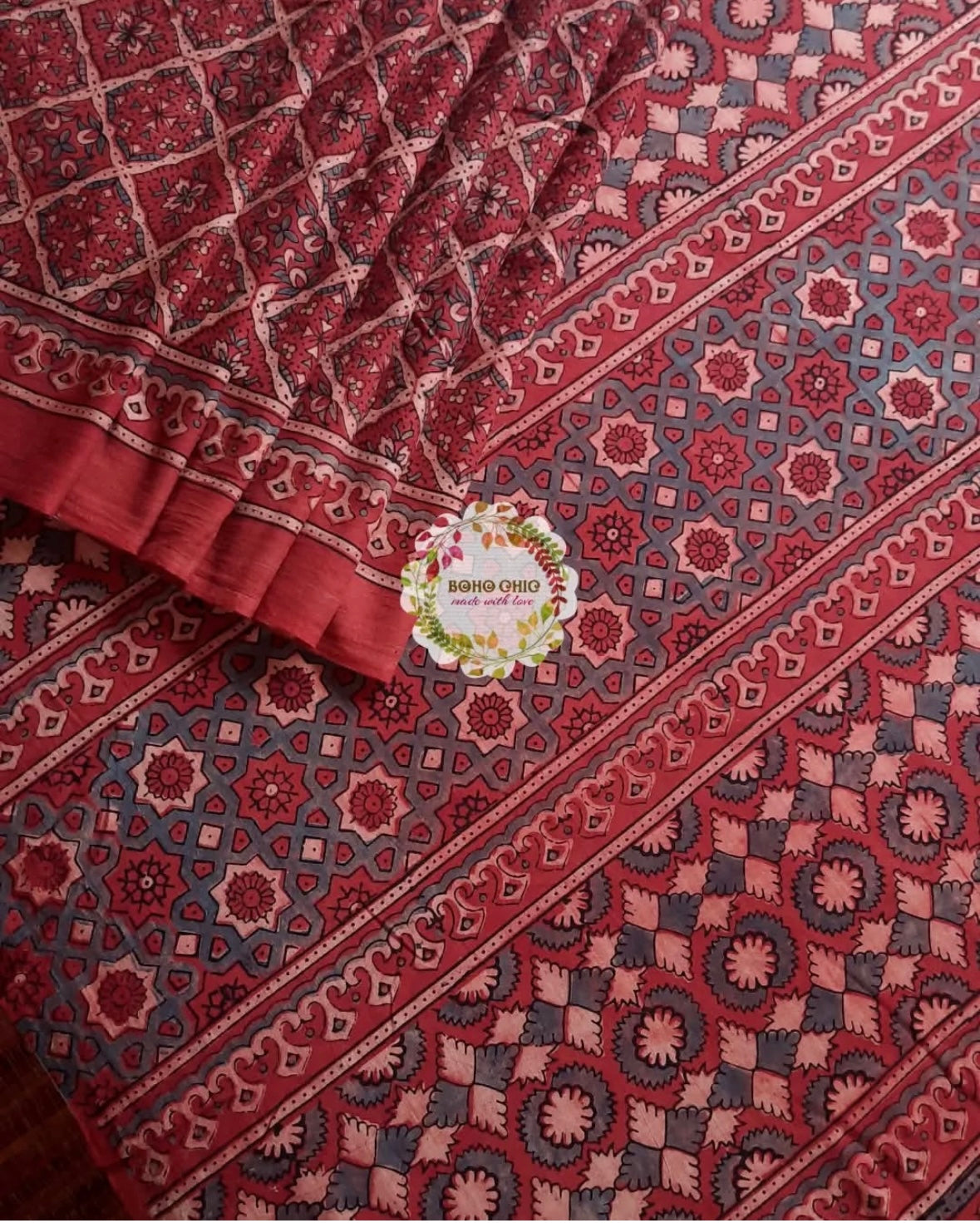 Cotton Ajrakh Red