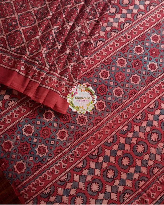 Cotton Ajrakh Red