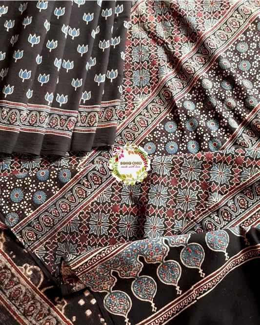 Cotton Ajrakh - Black
