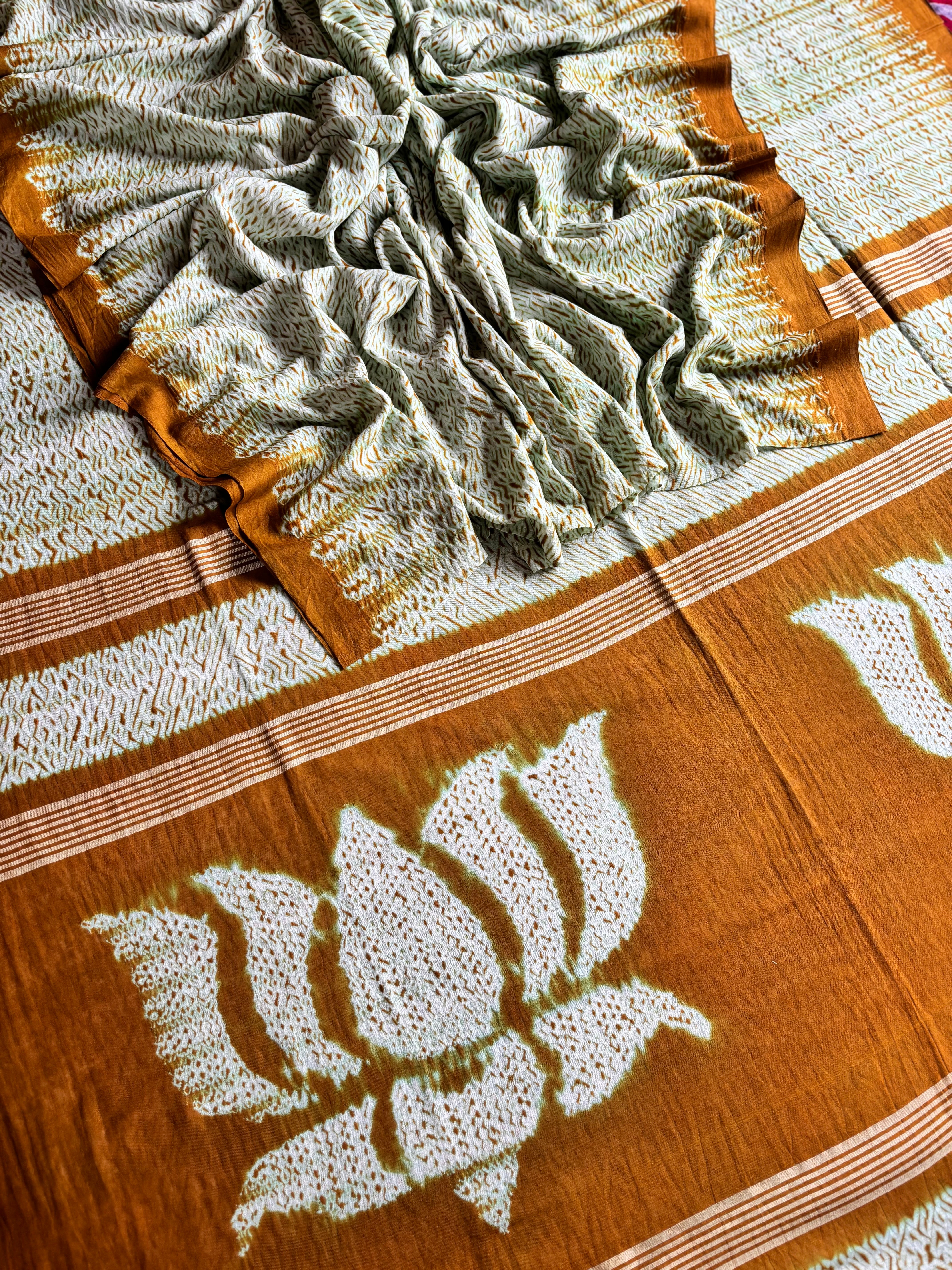 Pure Cotton Shivori work Phulia Cotton Saree