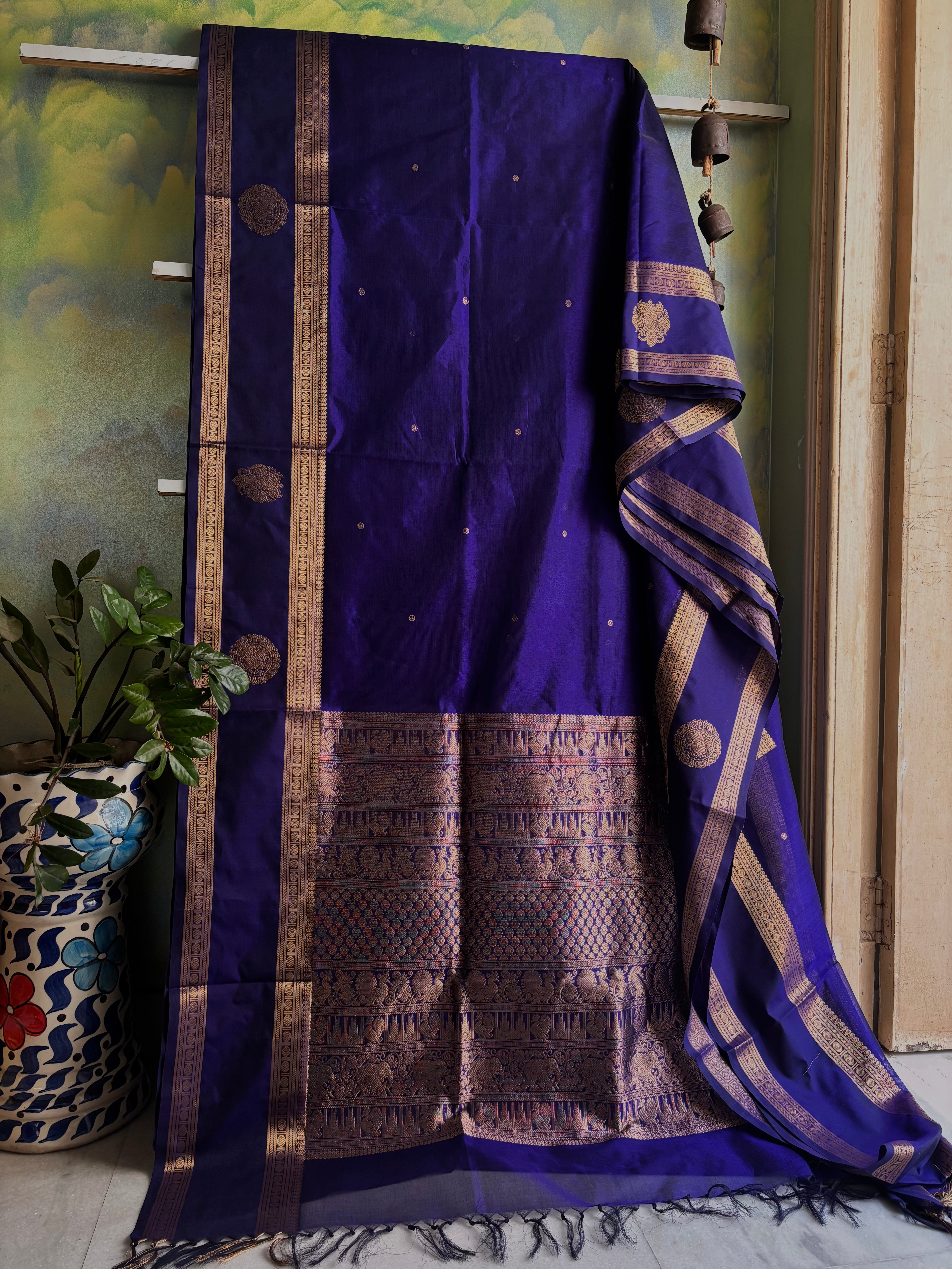 Handwoven Pure Silk Cotton Kanchipuram Saree