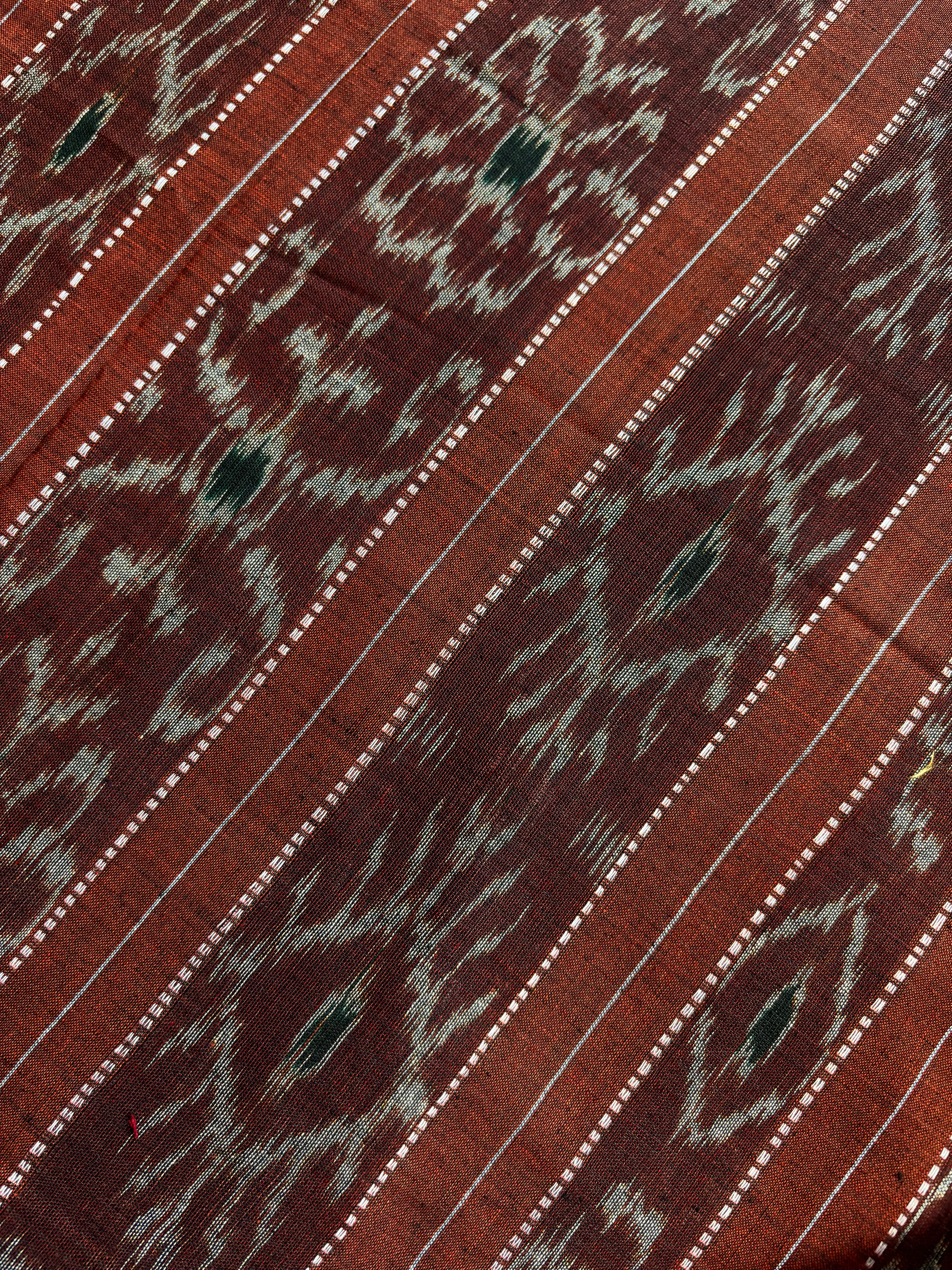 Handwoven Black Brown Odisha Cotton Ikkat Saree