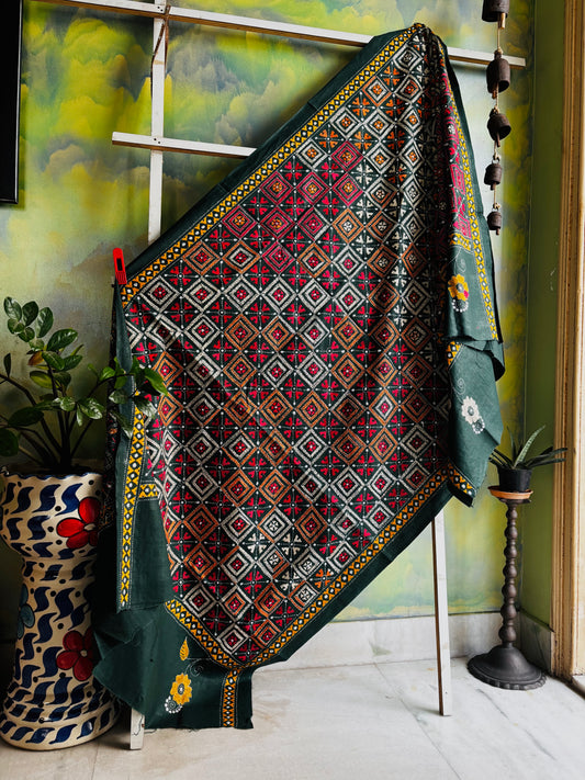 Handmade Cotton Kantha Dupatta