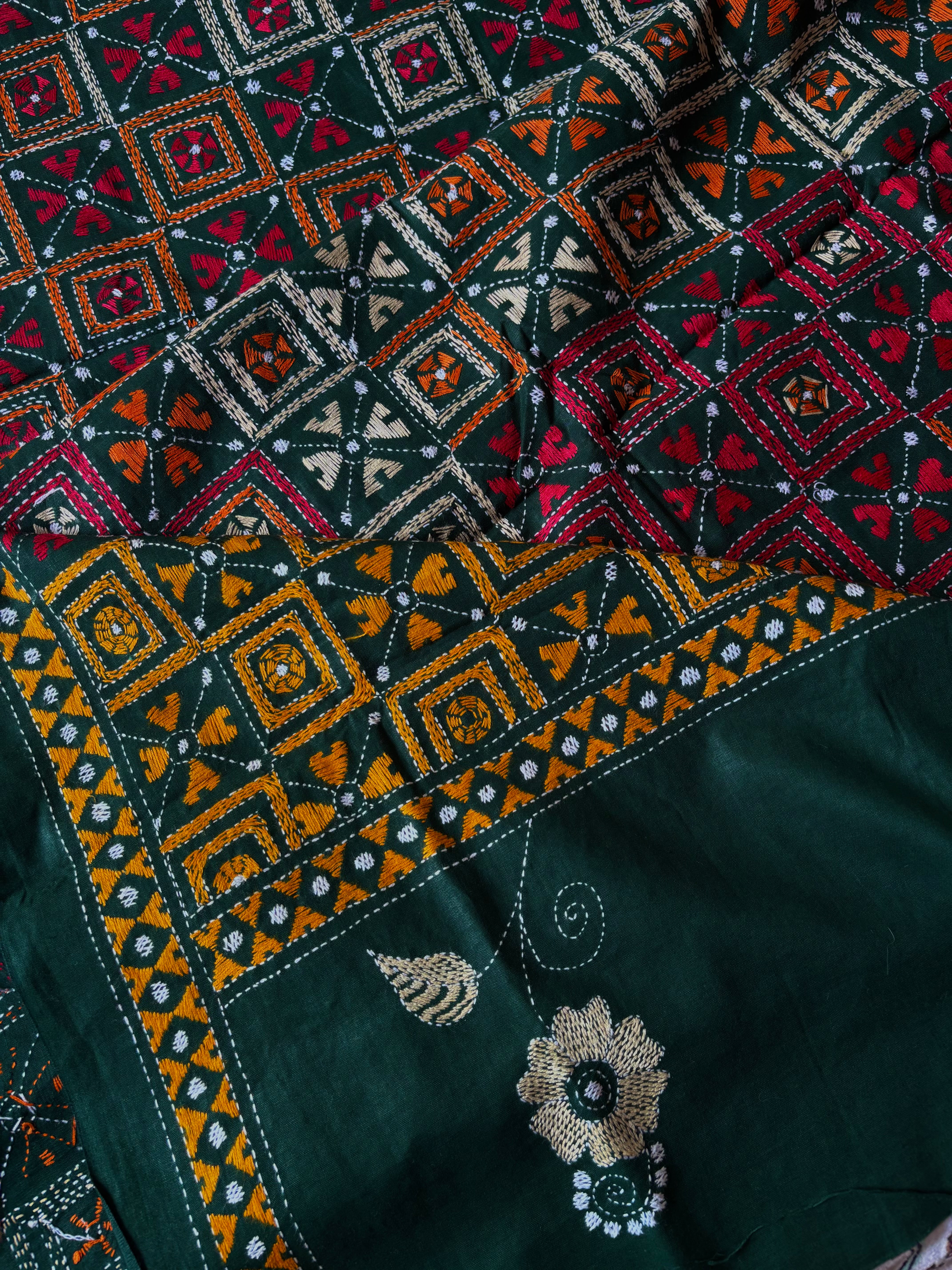Handmade Cotton Kantha Dupatta