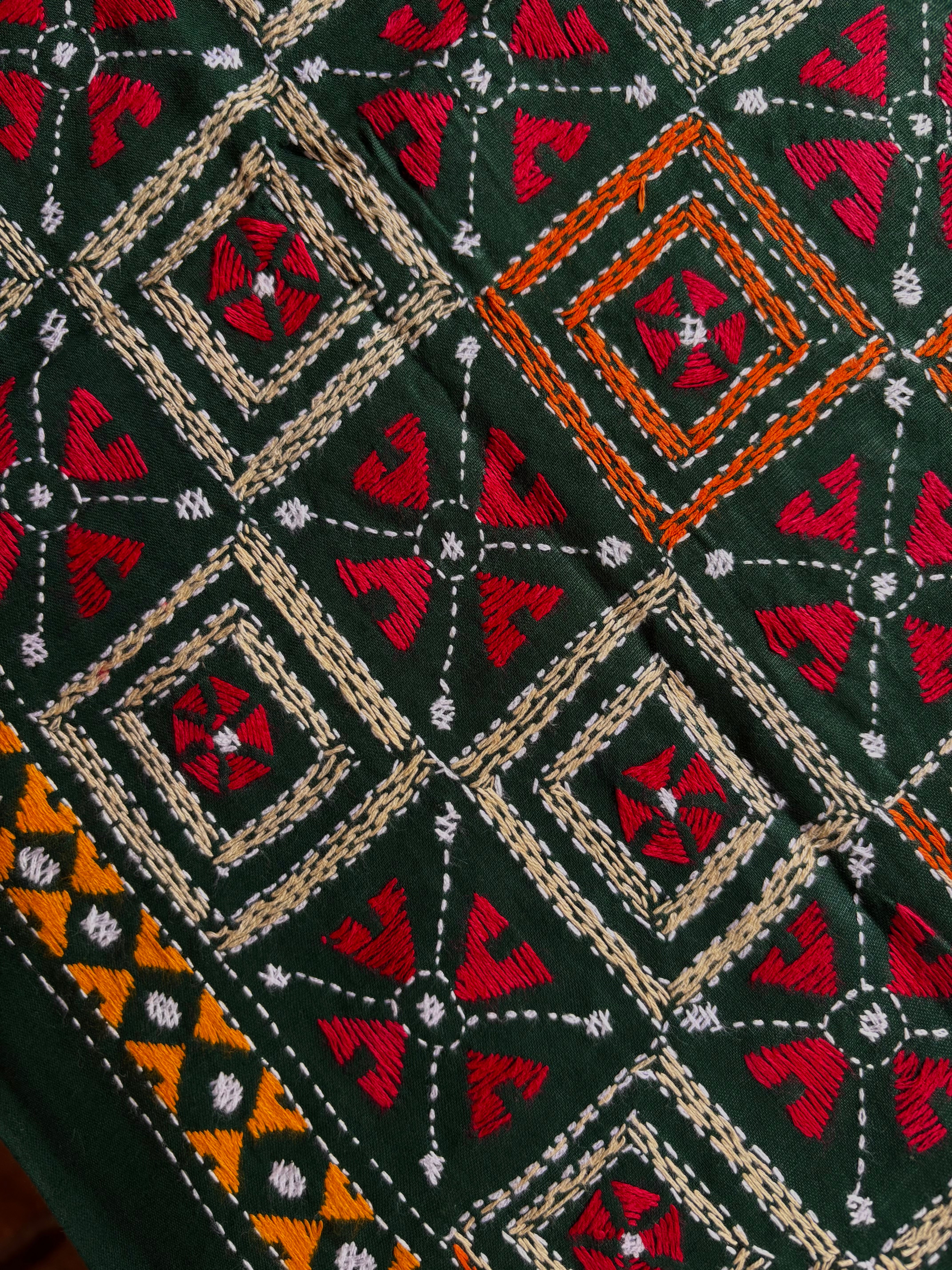 Handmade Cotton Kantha Dupatta