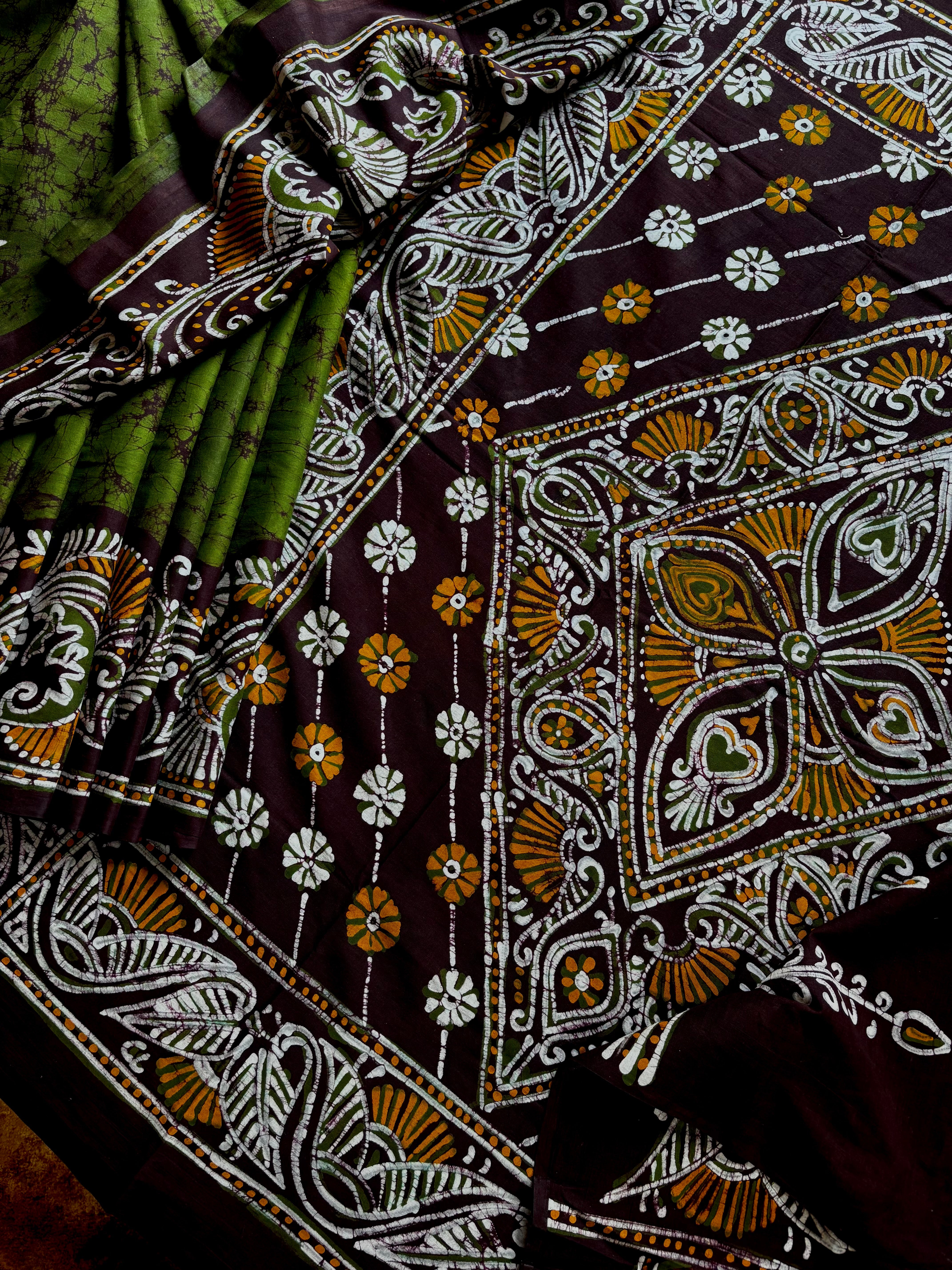 Hand Batik Mul Cotton Saree