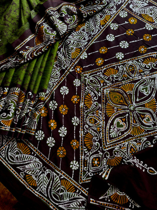 Hand Batik Mul Cotton Saree