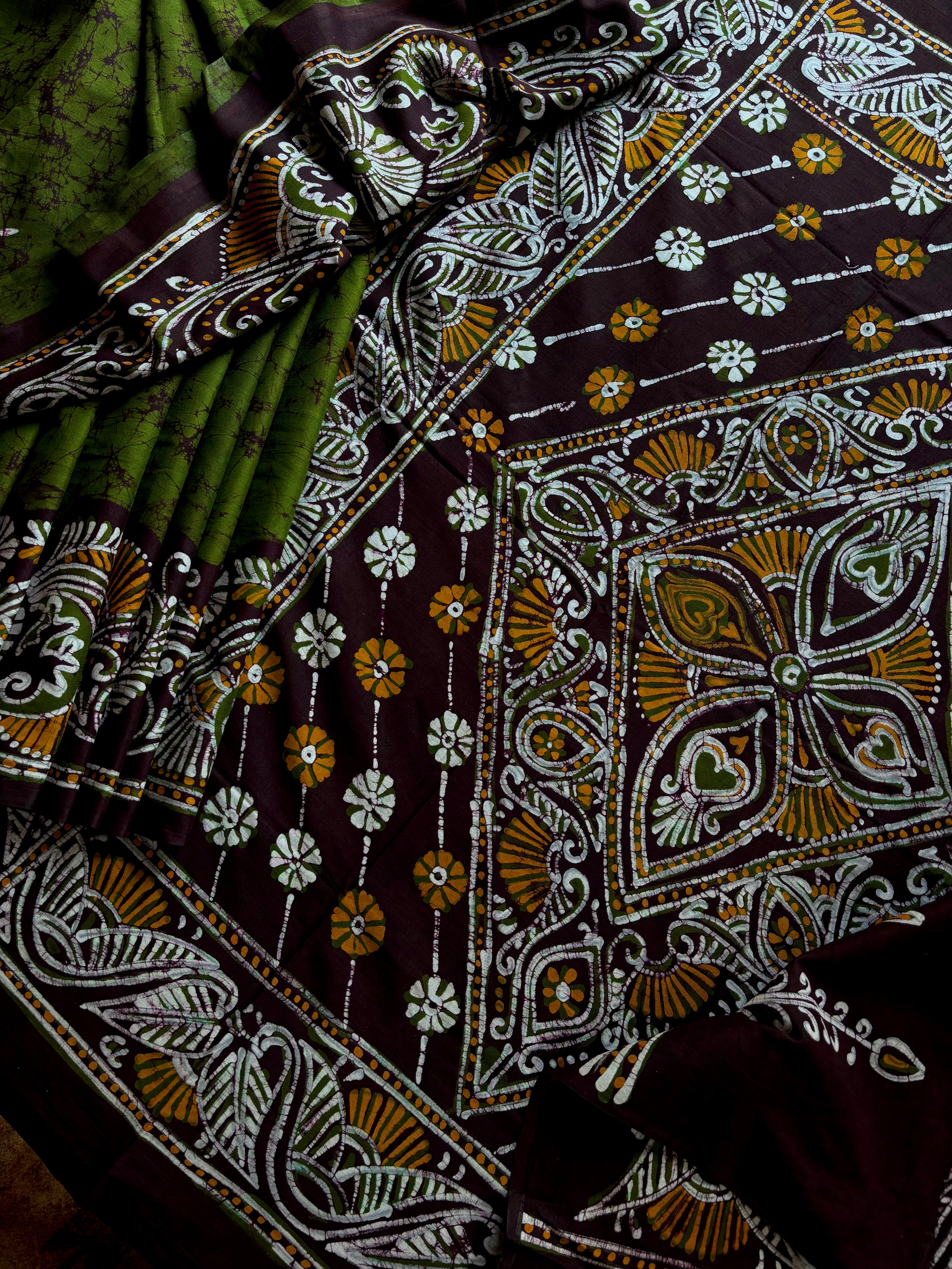 Hand Batik Mul Cotton Saree