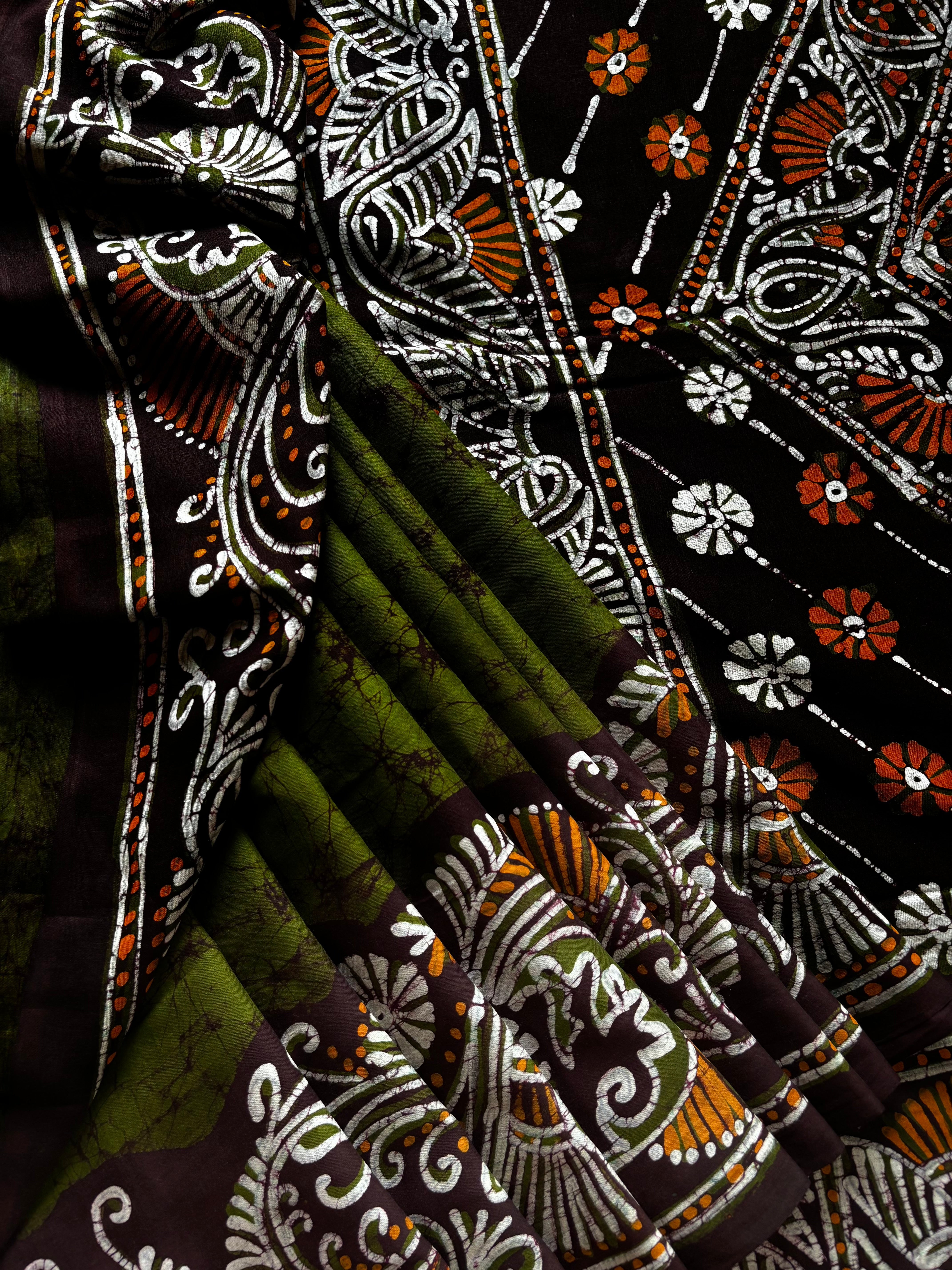 Hand Batik Mul Cotton Saree