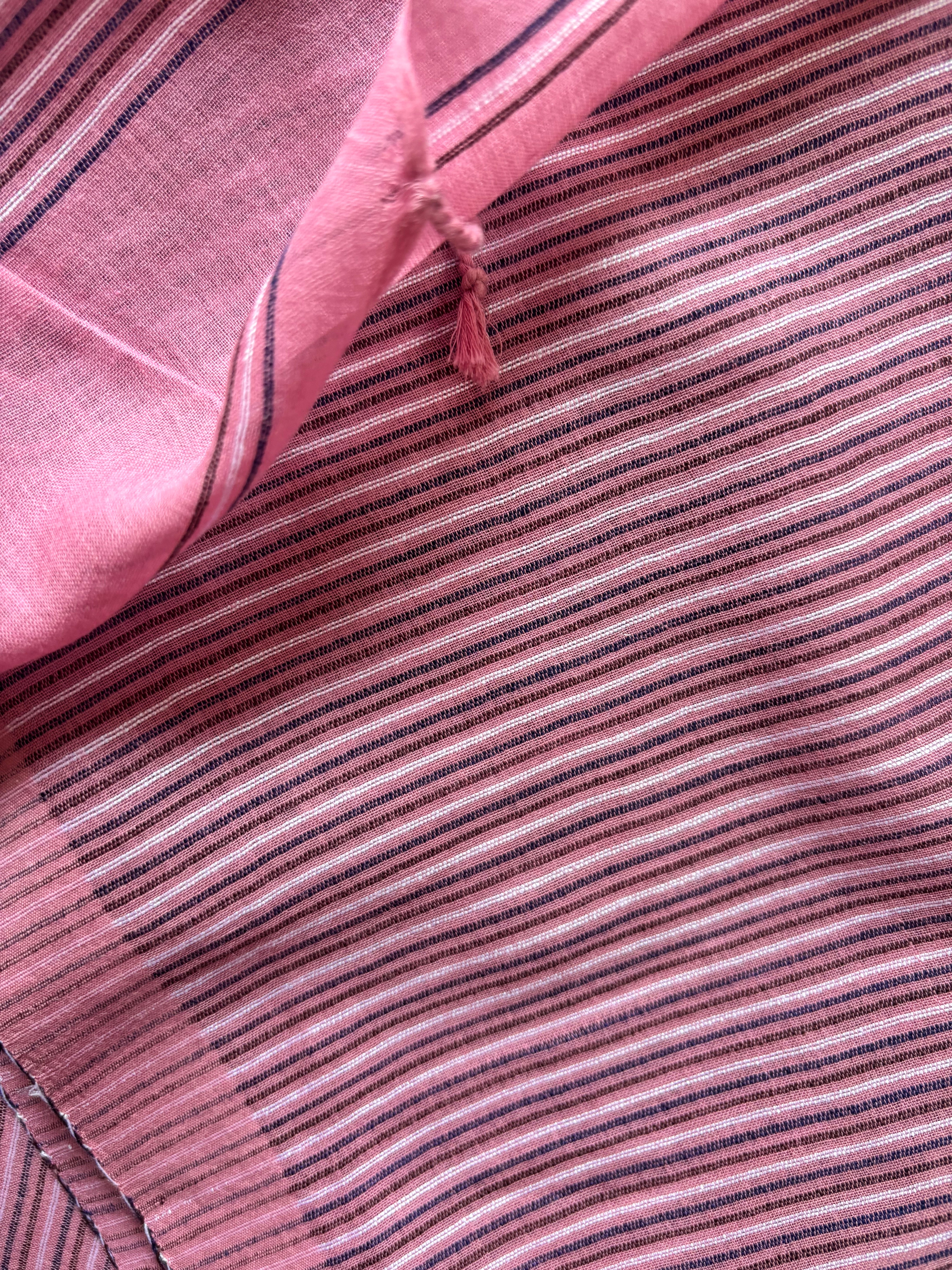 Handspun Handwoven Dusty Pink Cotton Jamdani