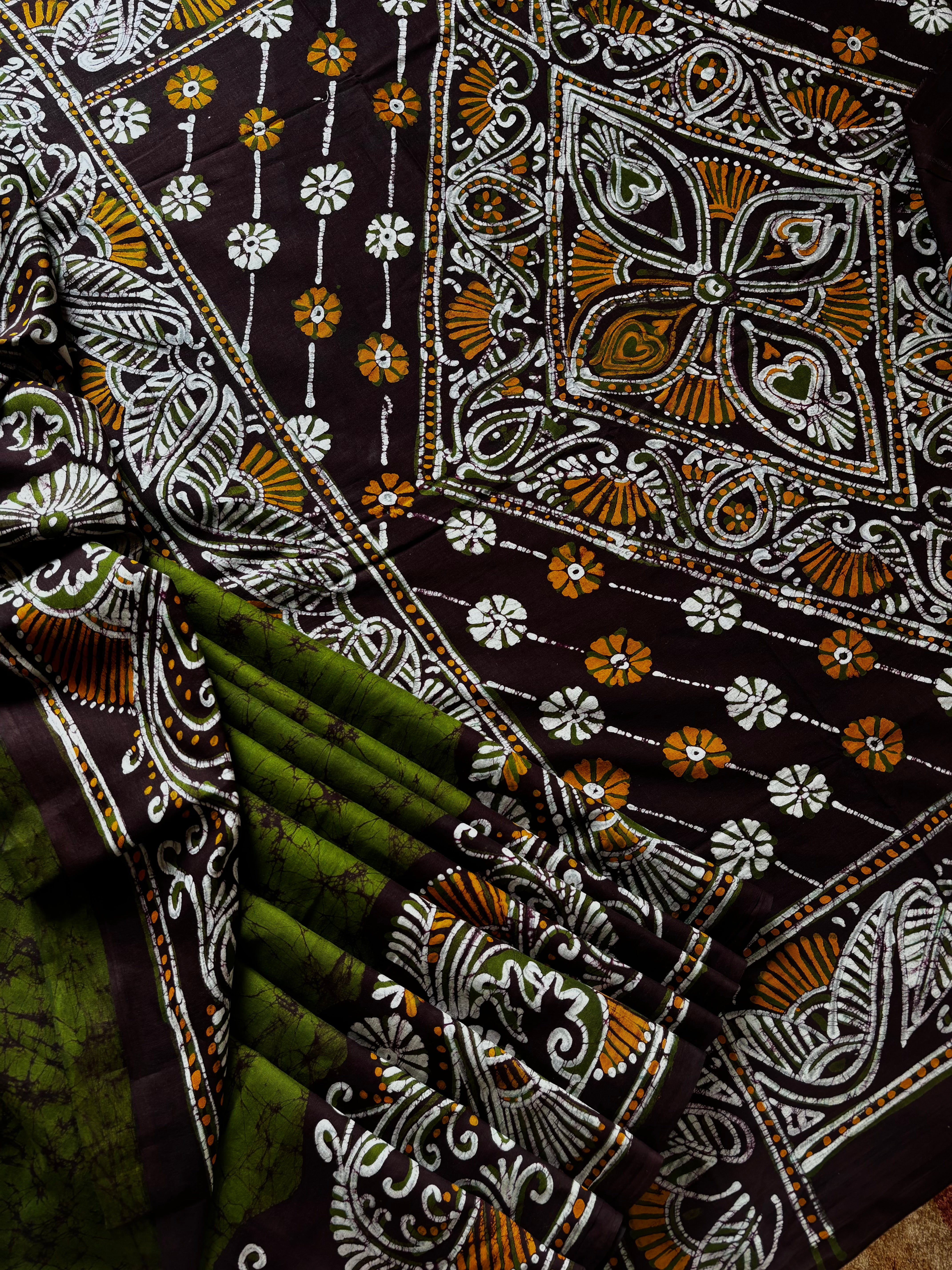 Hand Batik Mul Cotton Saree