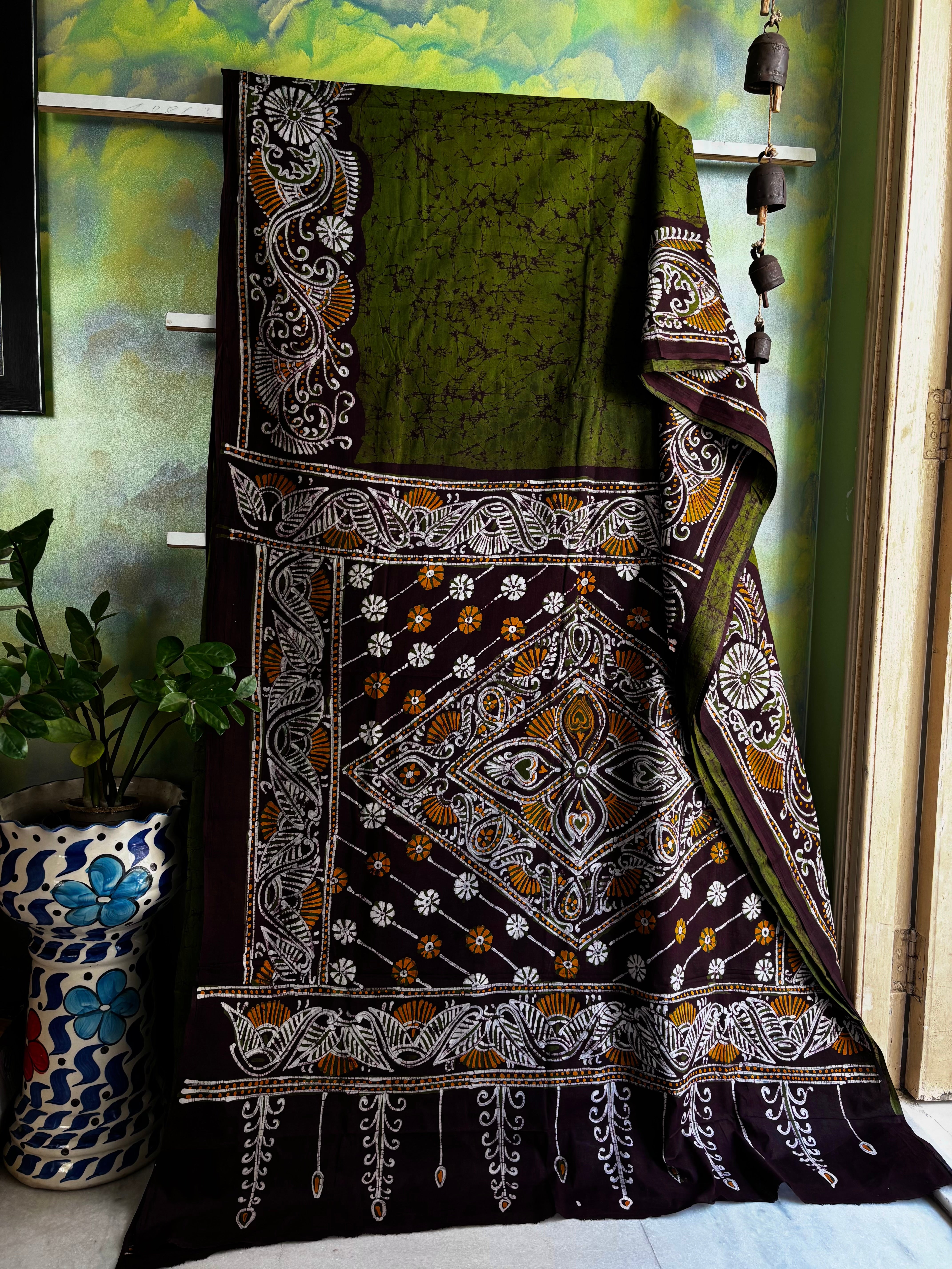 Hand Batik Mul Cotton Saree