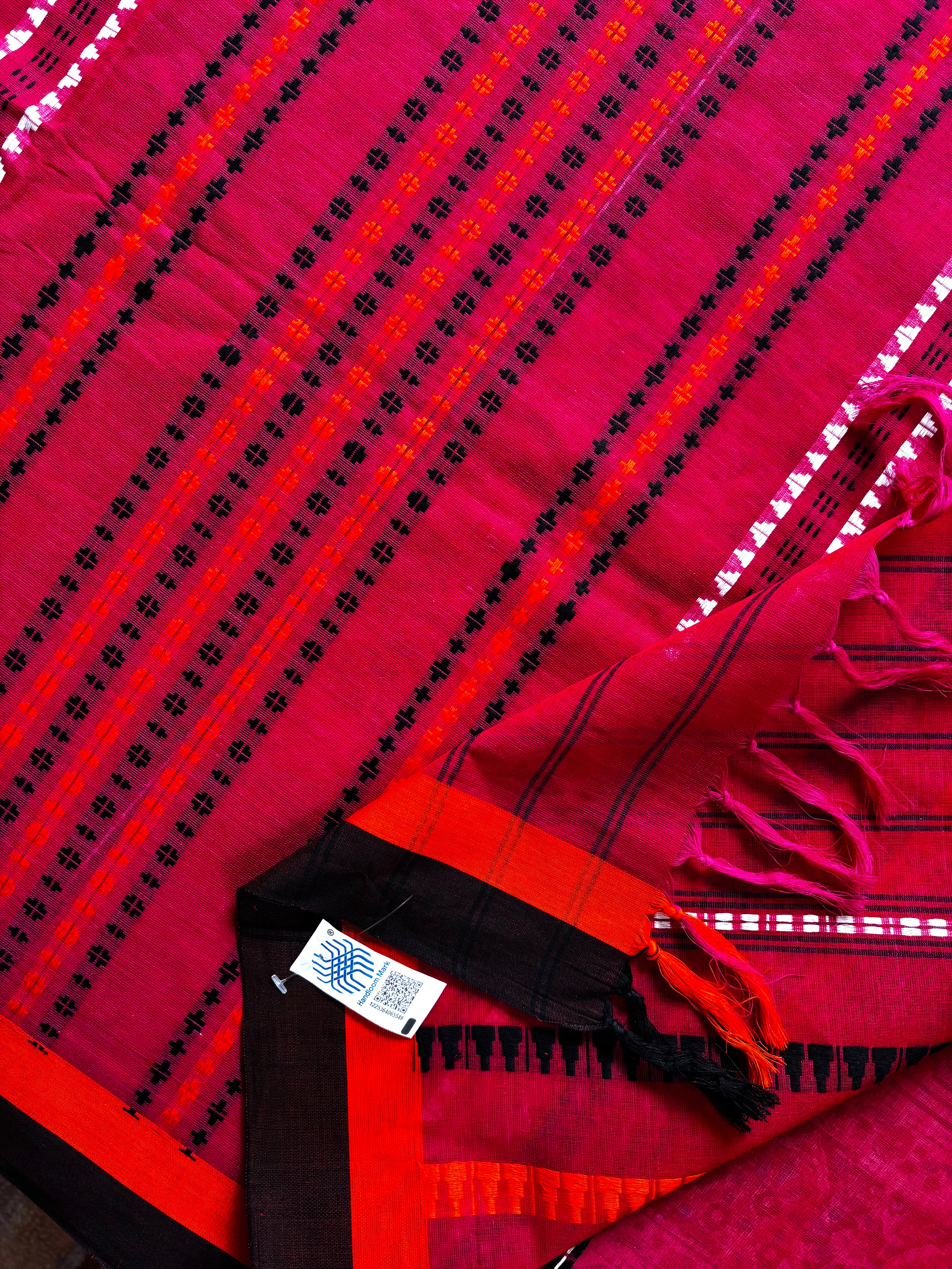 Handwoven Dual Toned Begampuri Cotton Saree
