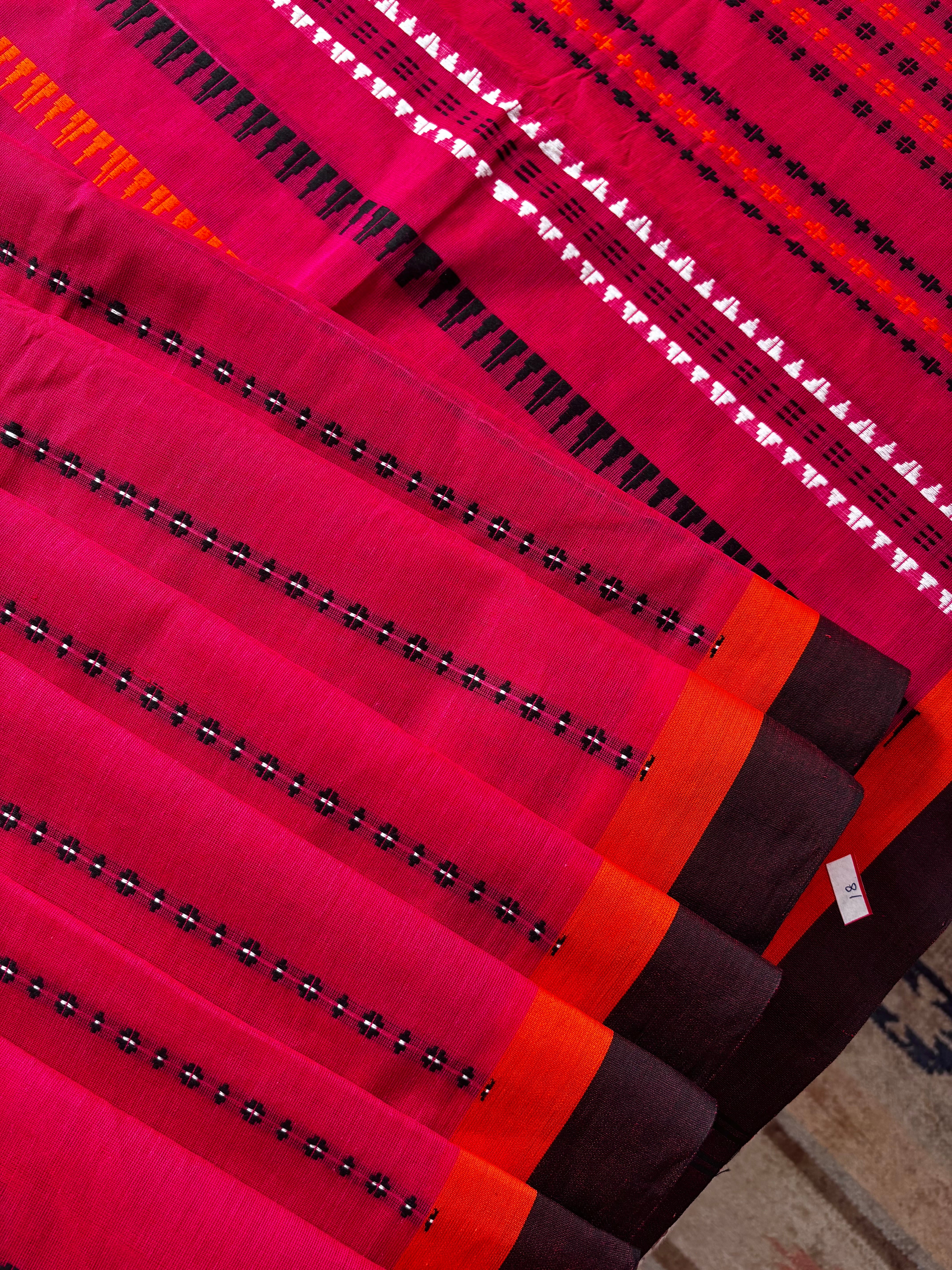Handwoven Dual Toned Begampuri Cotton Saree