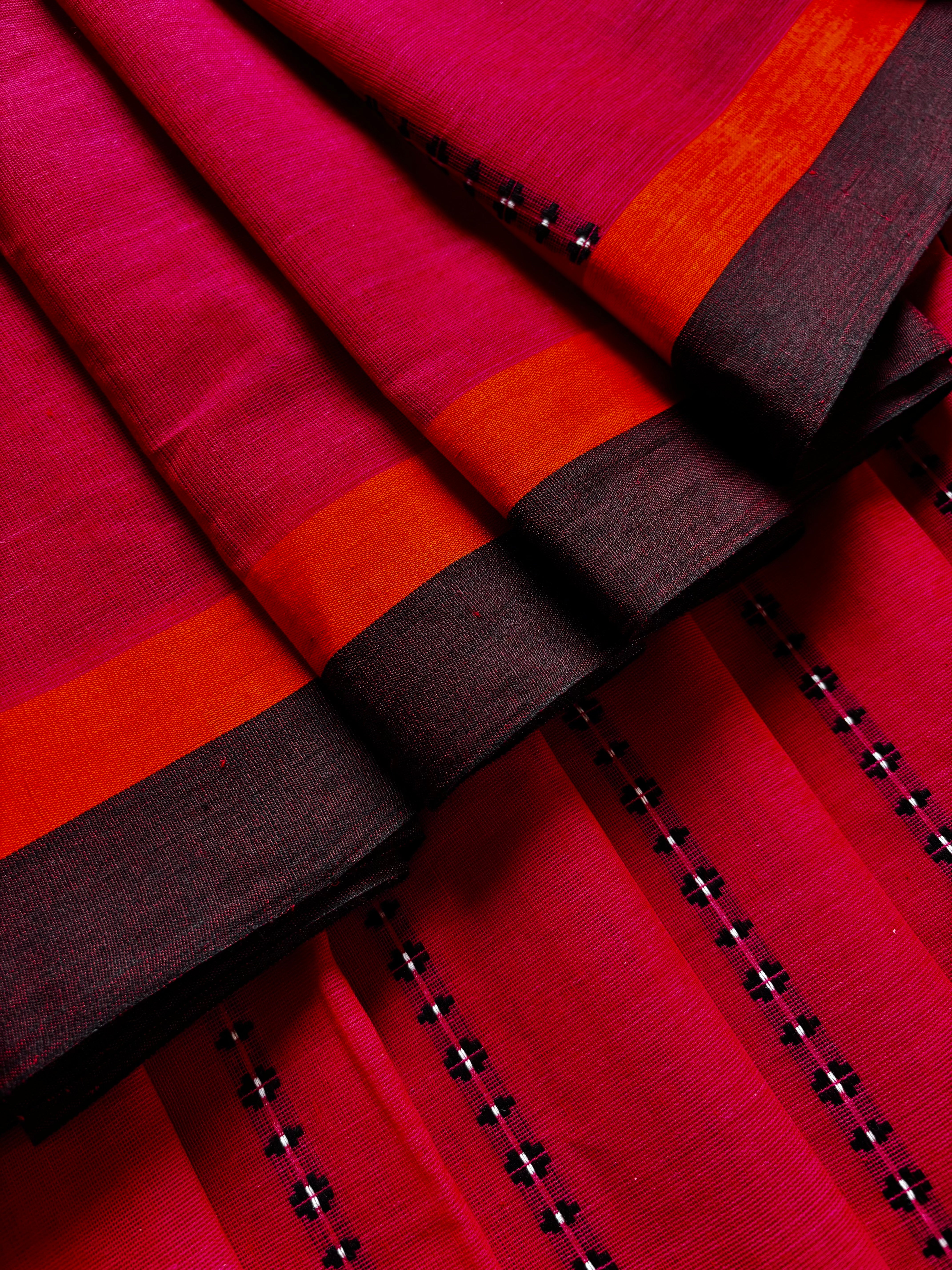 Handwoven Dual Toned Begampuri Cotton Saree
