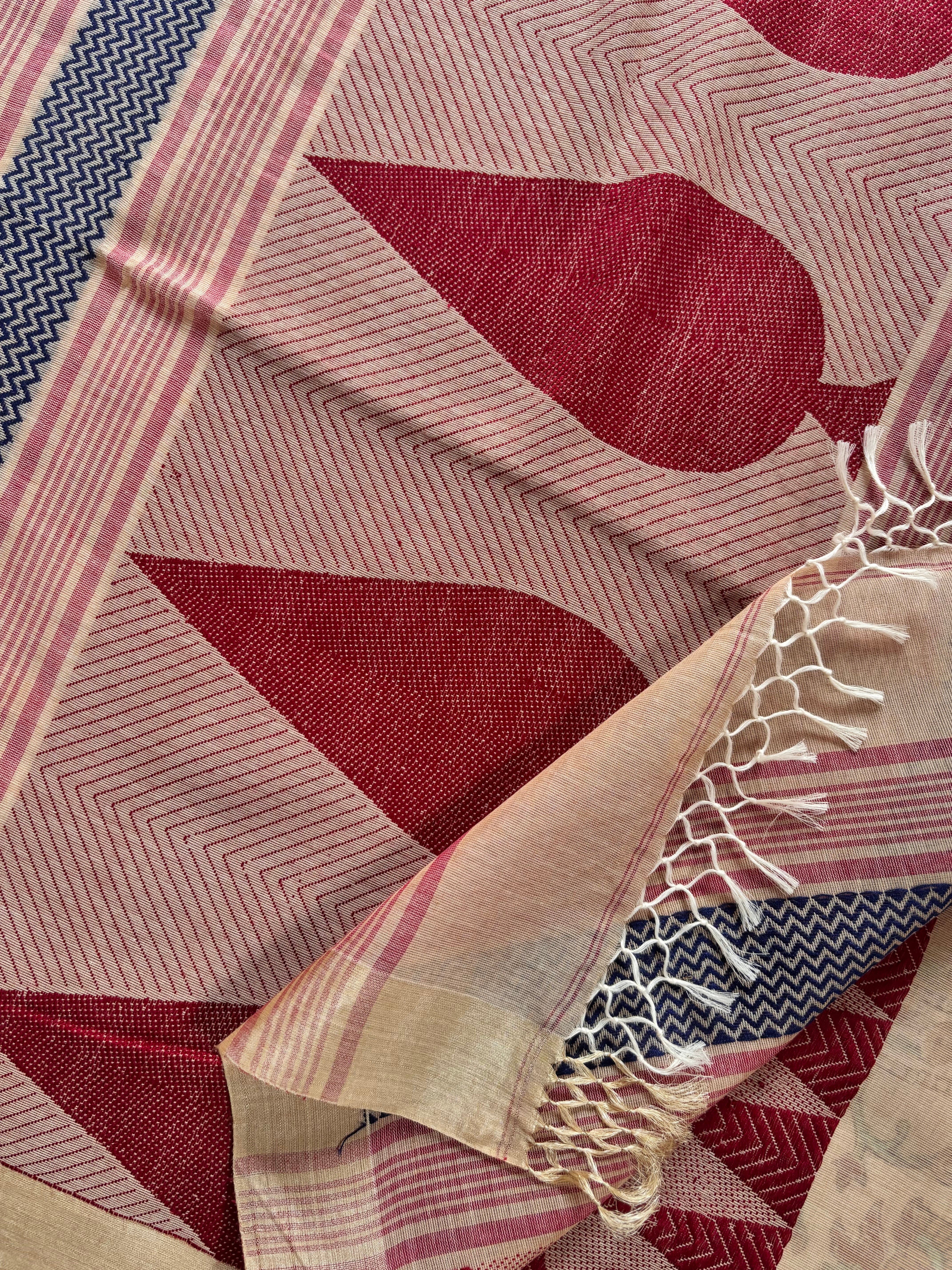 Handwoven Beige Colour Phulia Cotton Saree