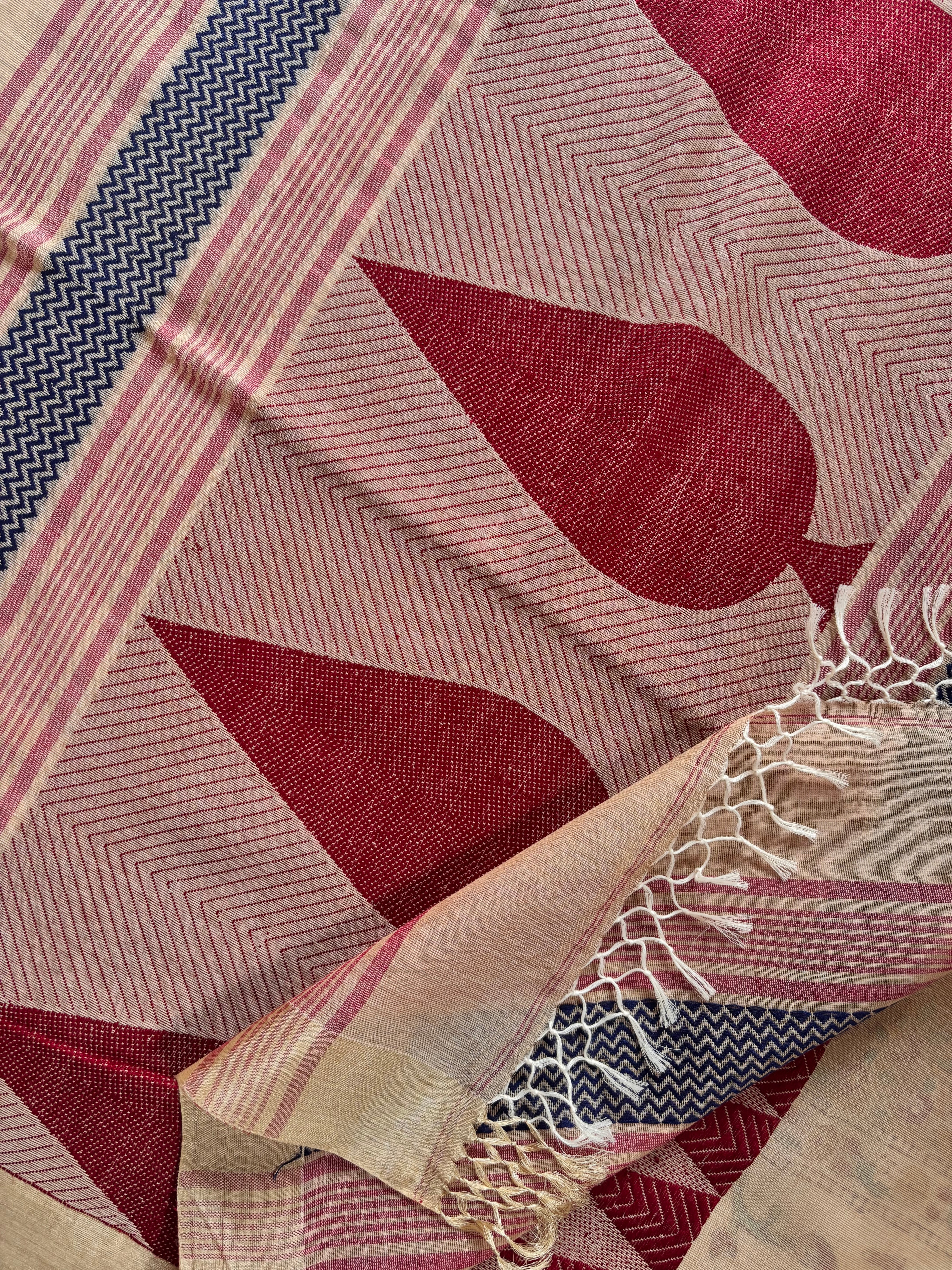 Handwoven Beige Colour Phulia Cotton Saree
