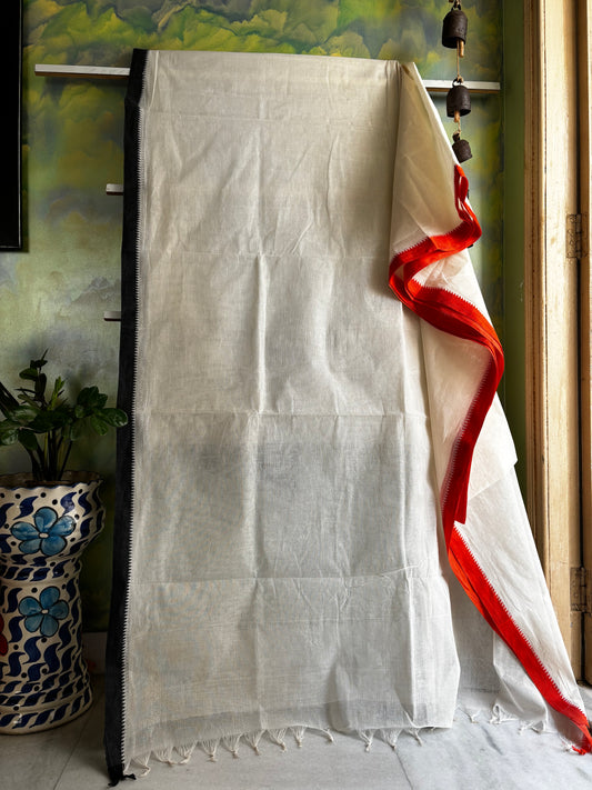 Handwoven Cotton Dhonekhali Saree