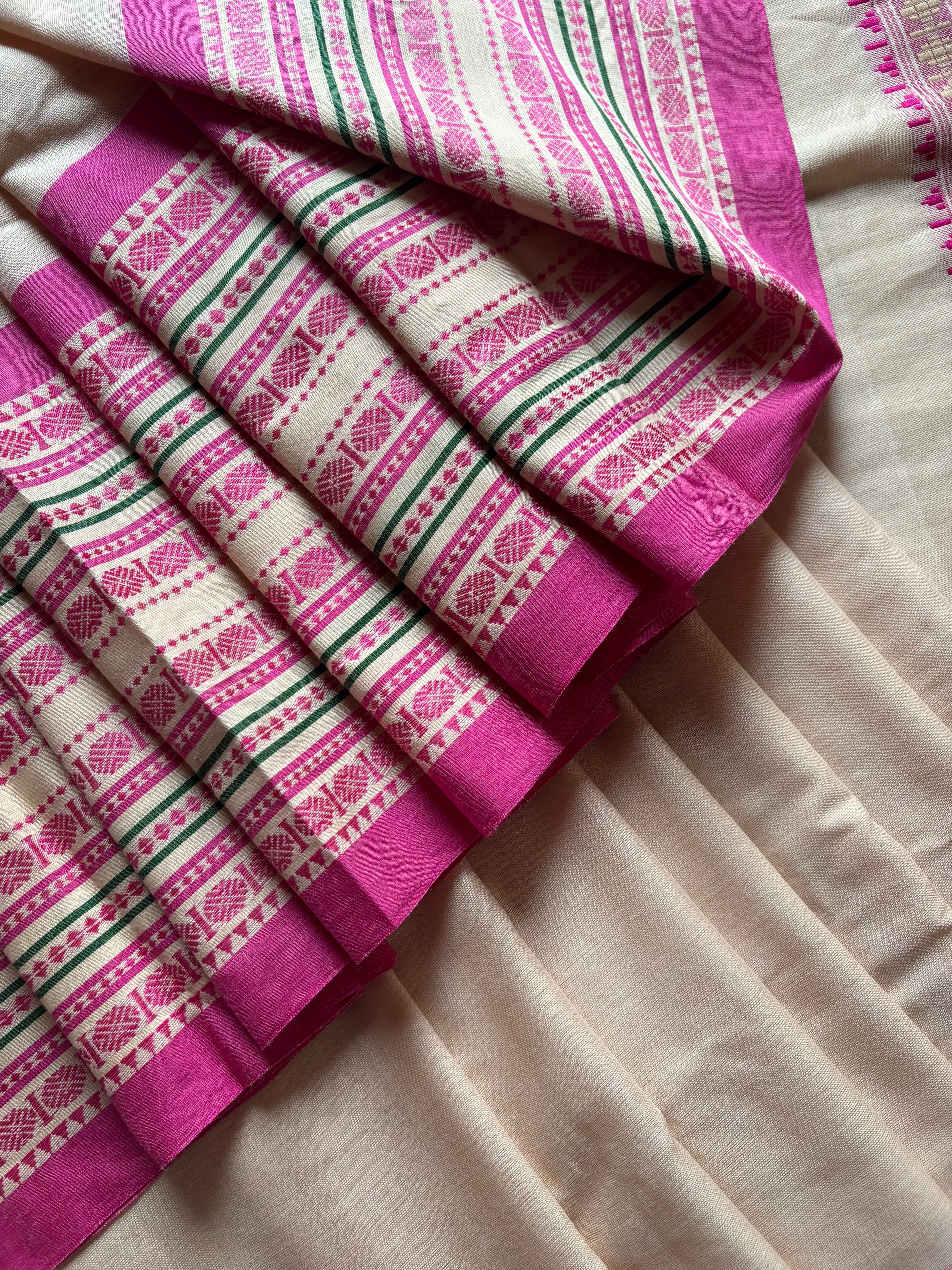 Handwoven Light Tussar Colour Begampuri Cotton Saree