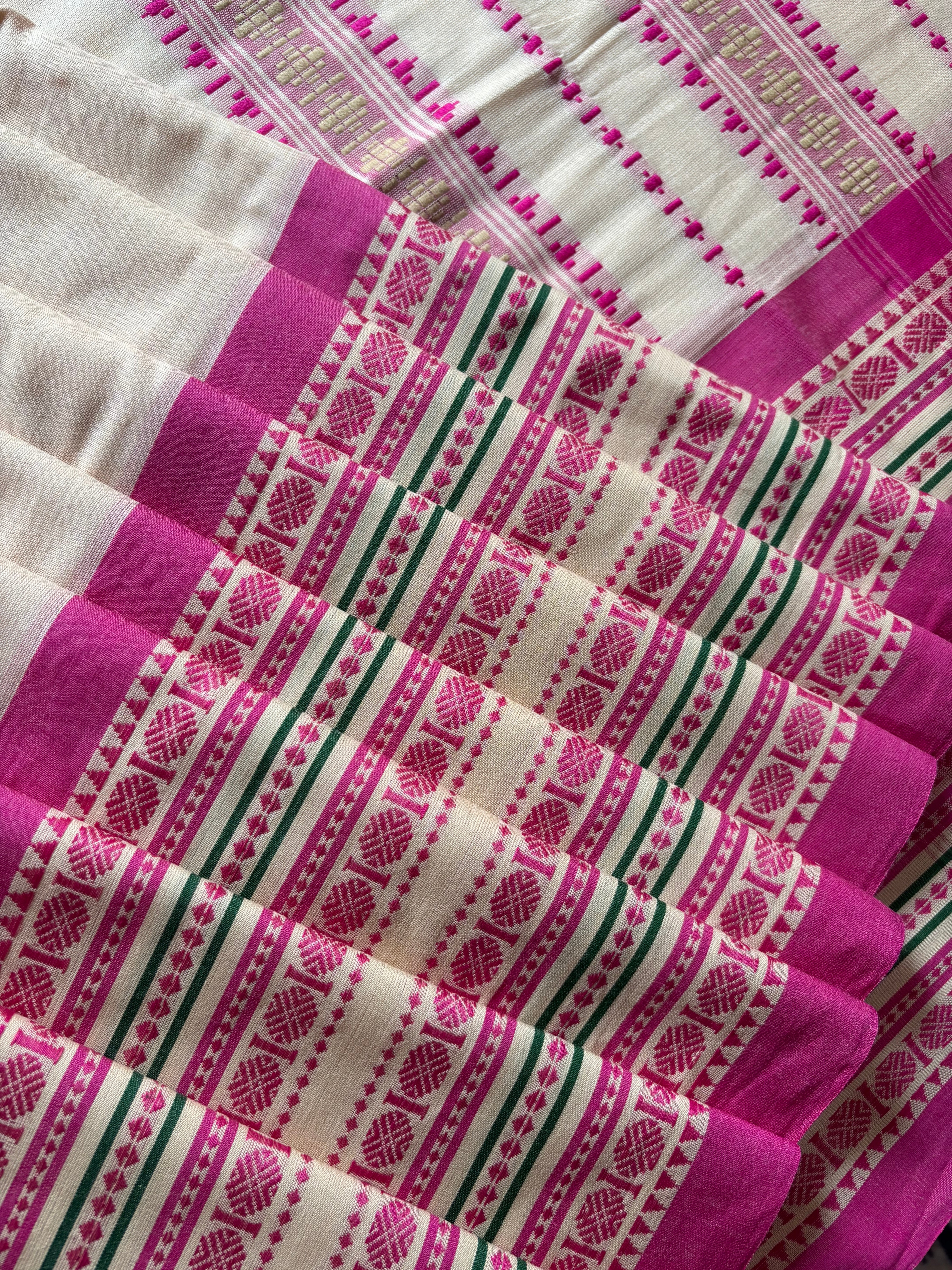 Handwoven Light Tussar Colour Begampuri Cotton Saree