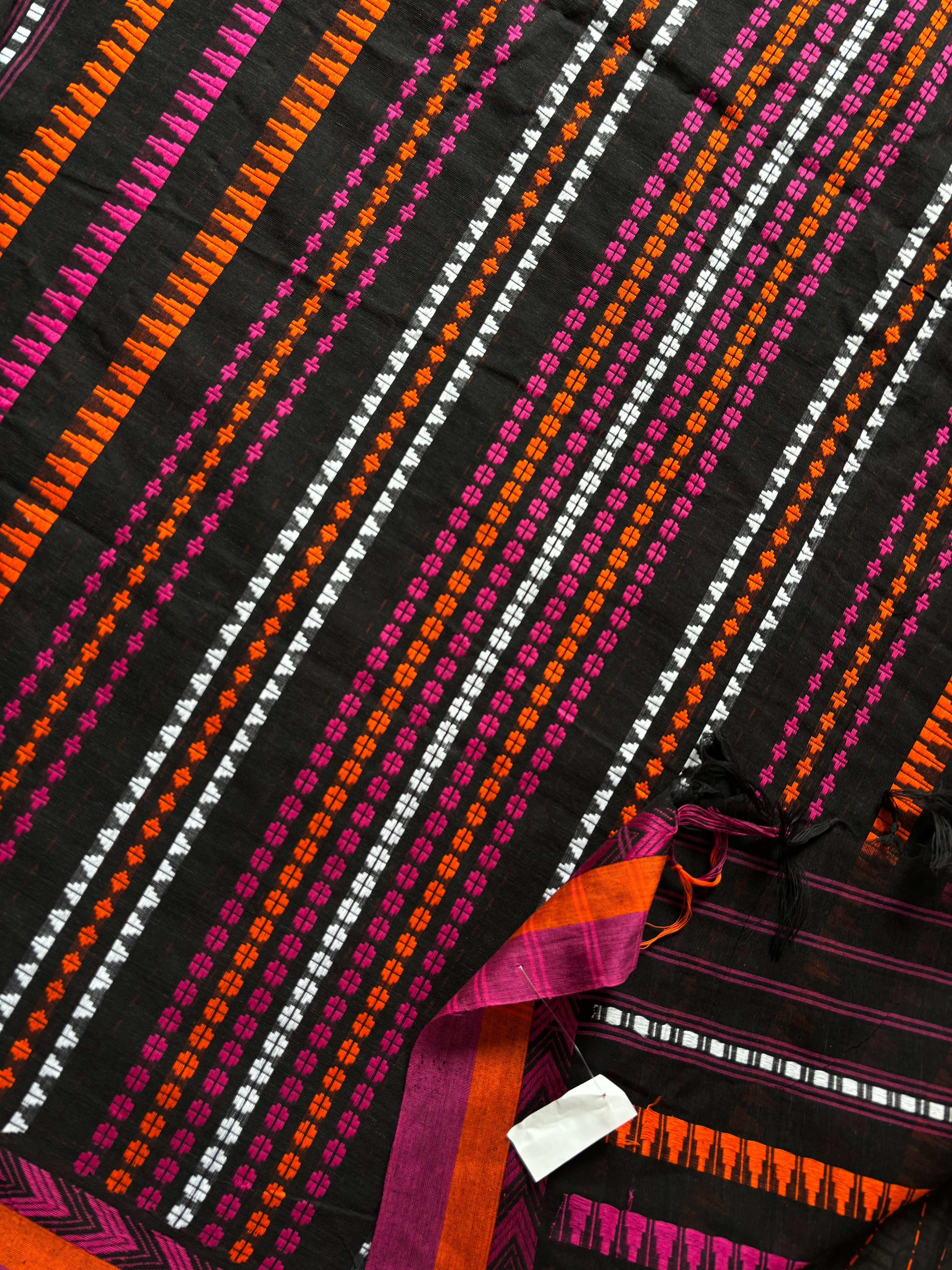 Handwoven Black Colour Begampuri Cotton Saree
