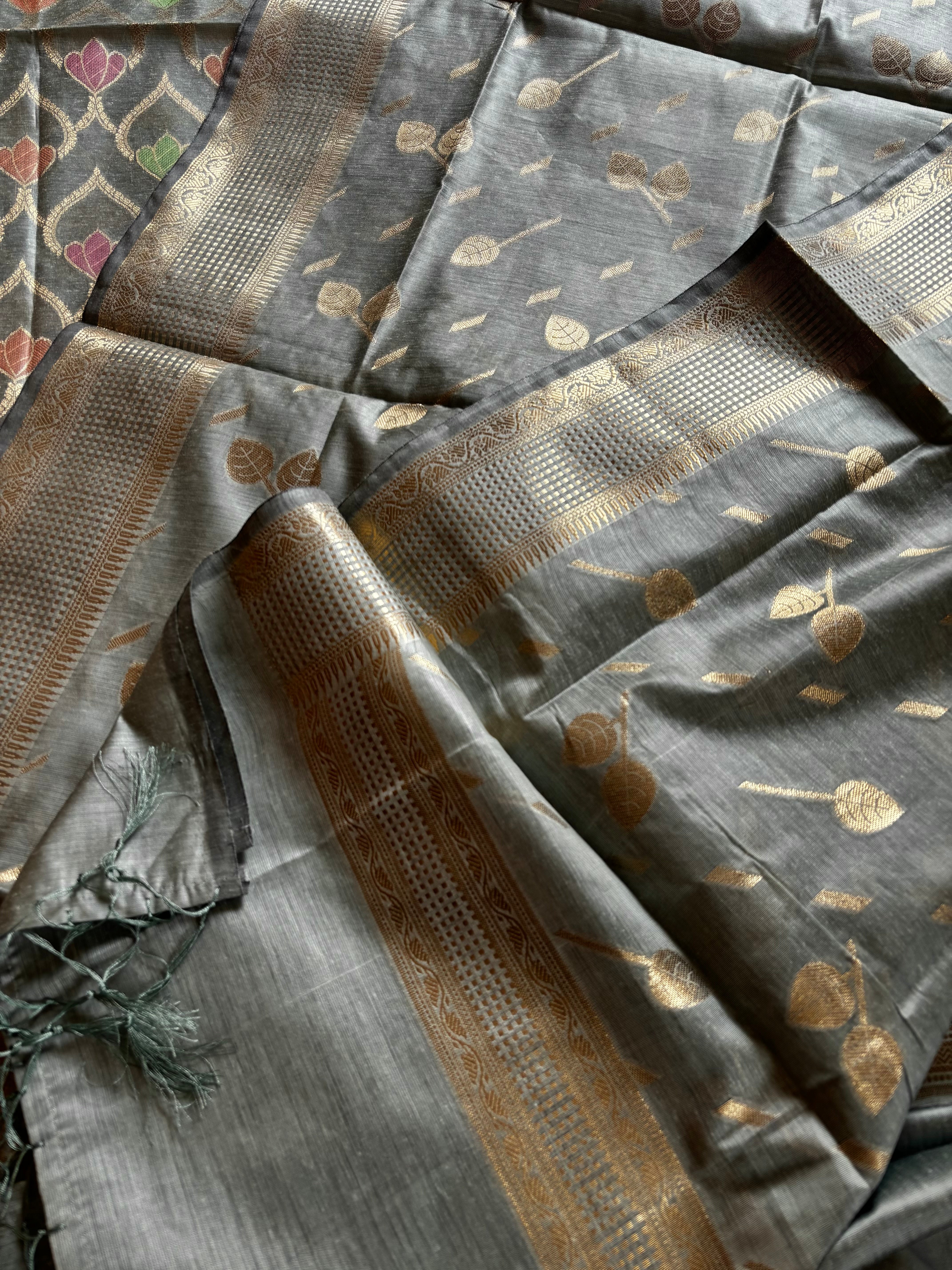 Silk Cotton Three Piece Suit Set