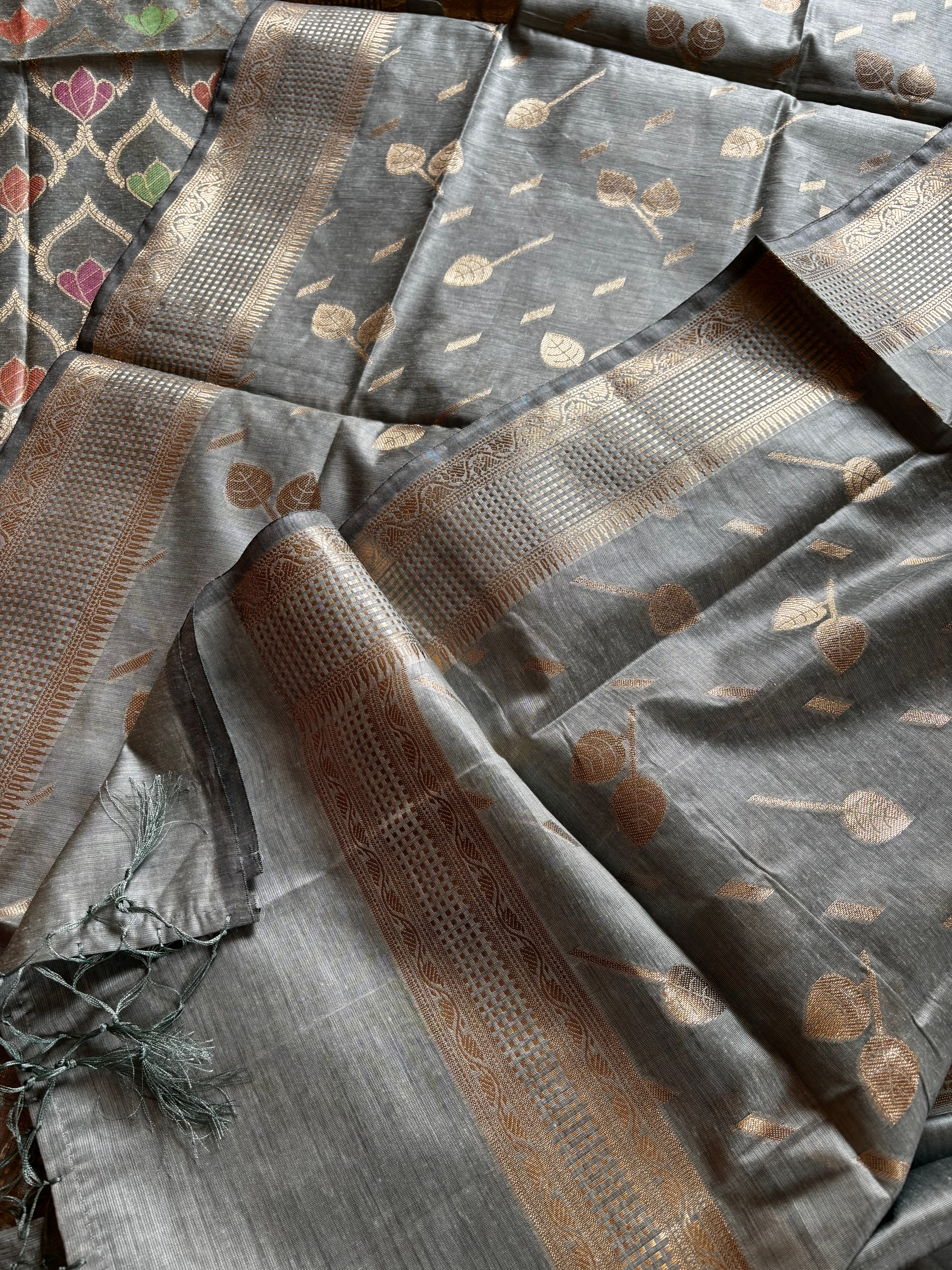 Silk Cotton Three Piece Suit Set