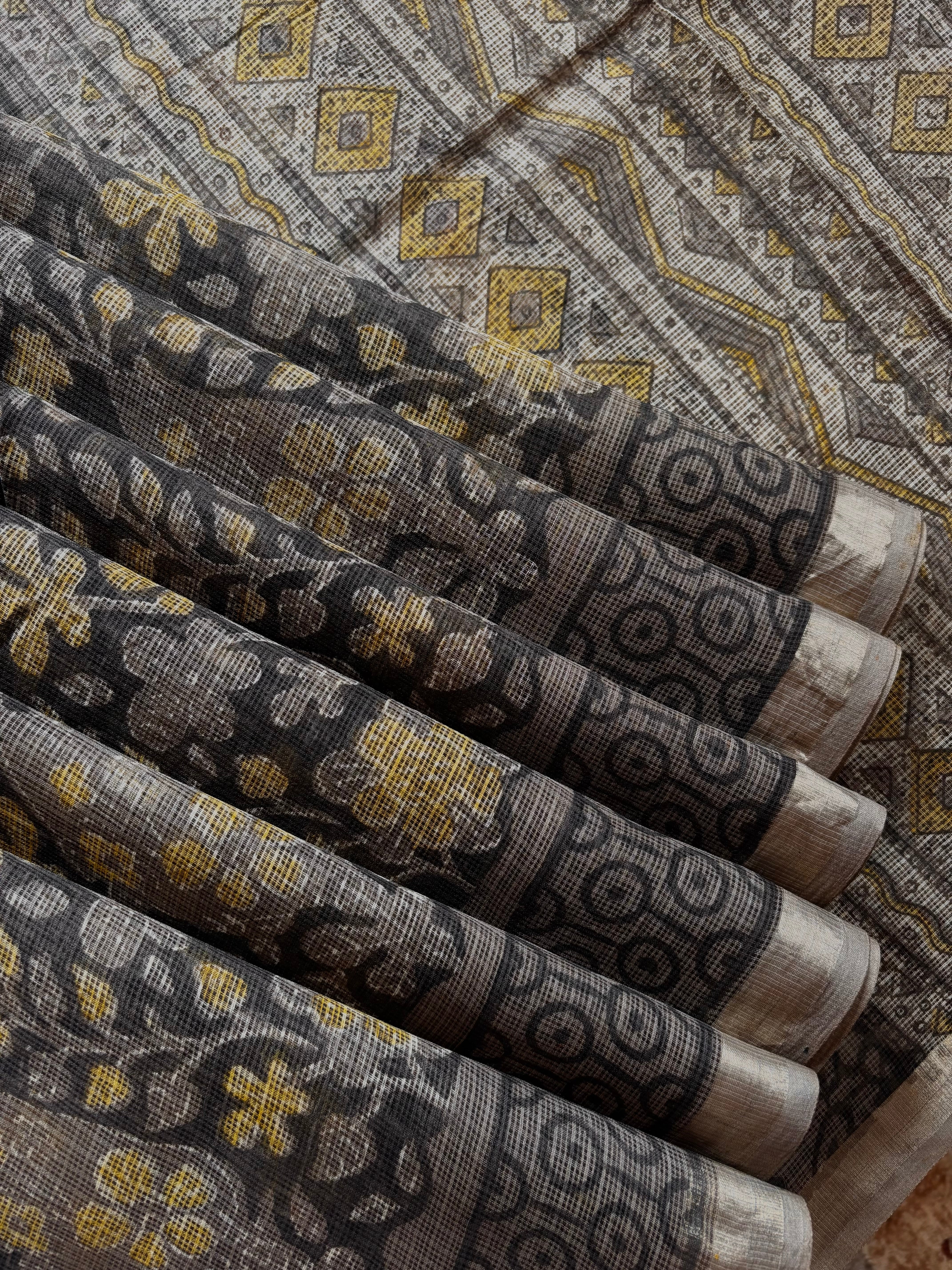 Hand Block Printed Kota Doria Saree