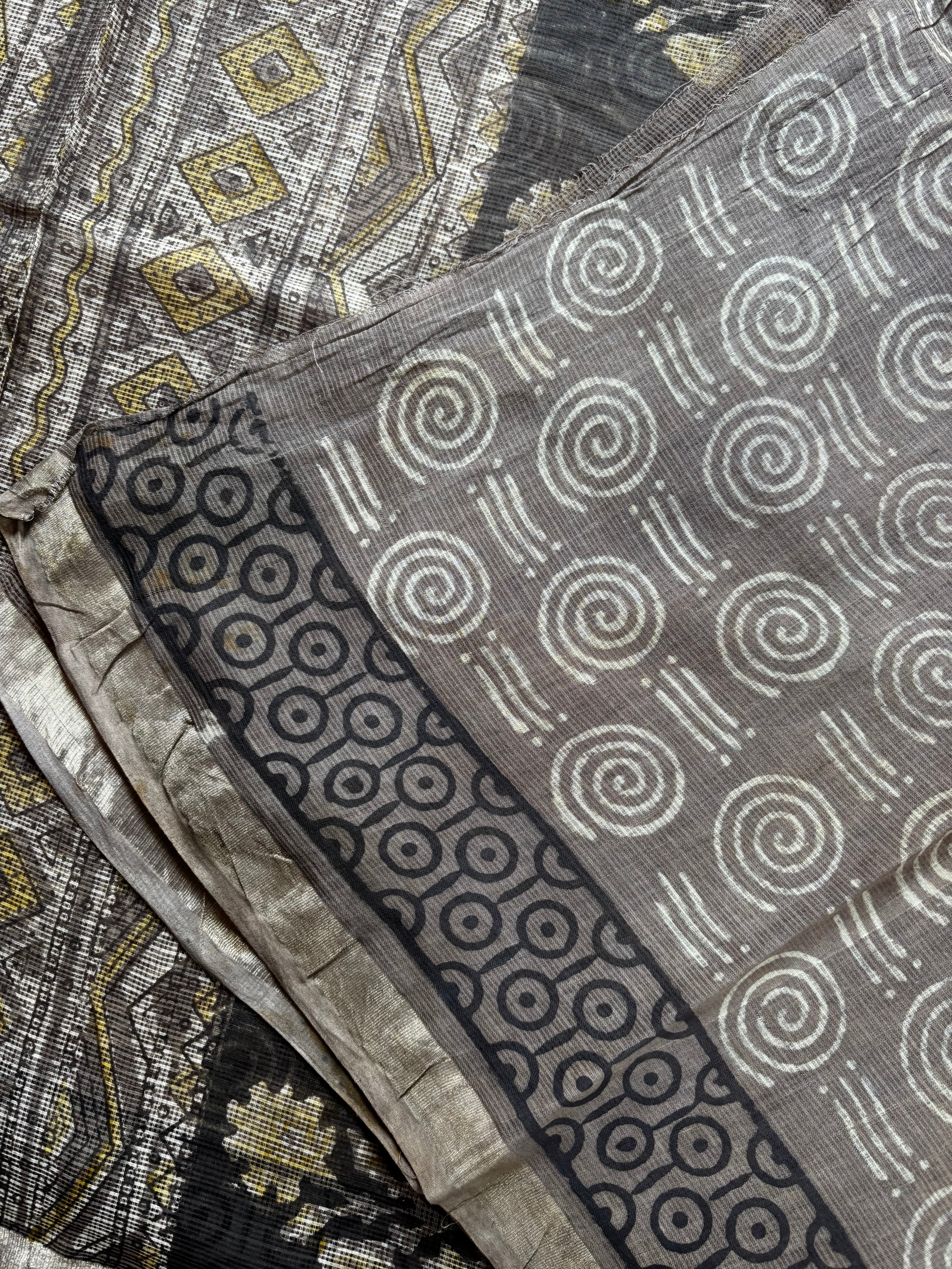 Hand Block Printed Kota Doria Saree