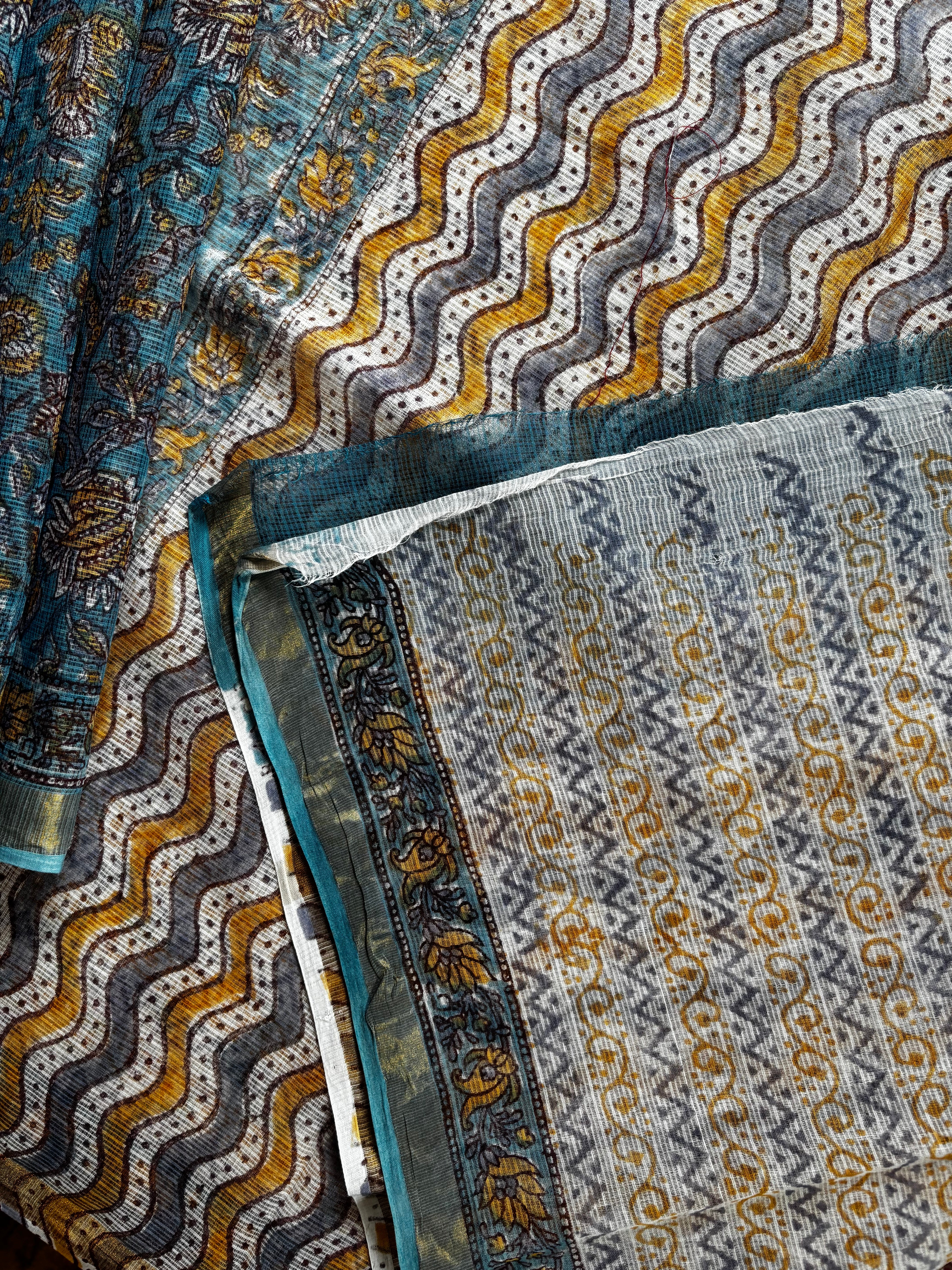 Hand Block Printed Kota Doria Saree