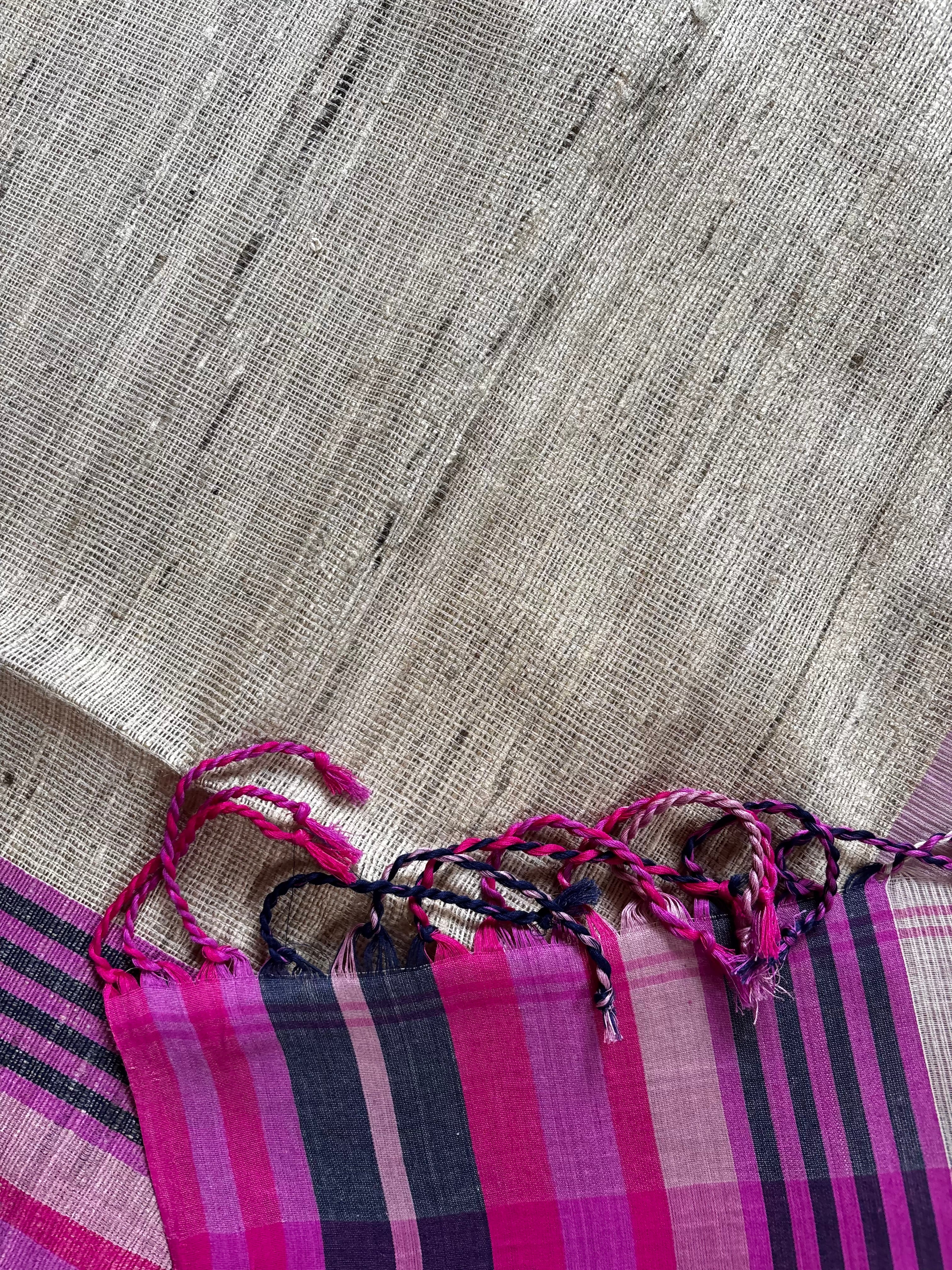 Handwoven Beige Colour Phulia Cotton Saree