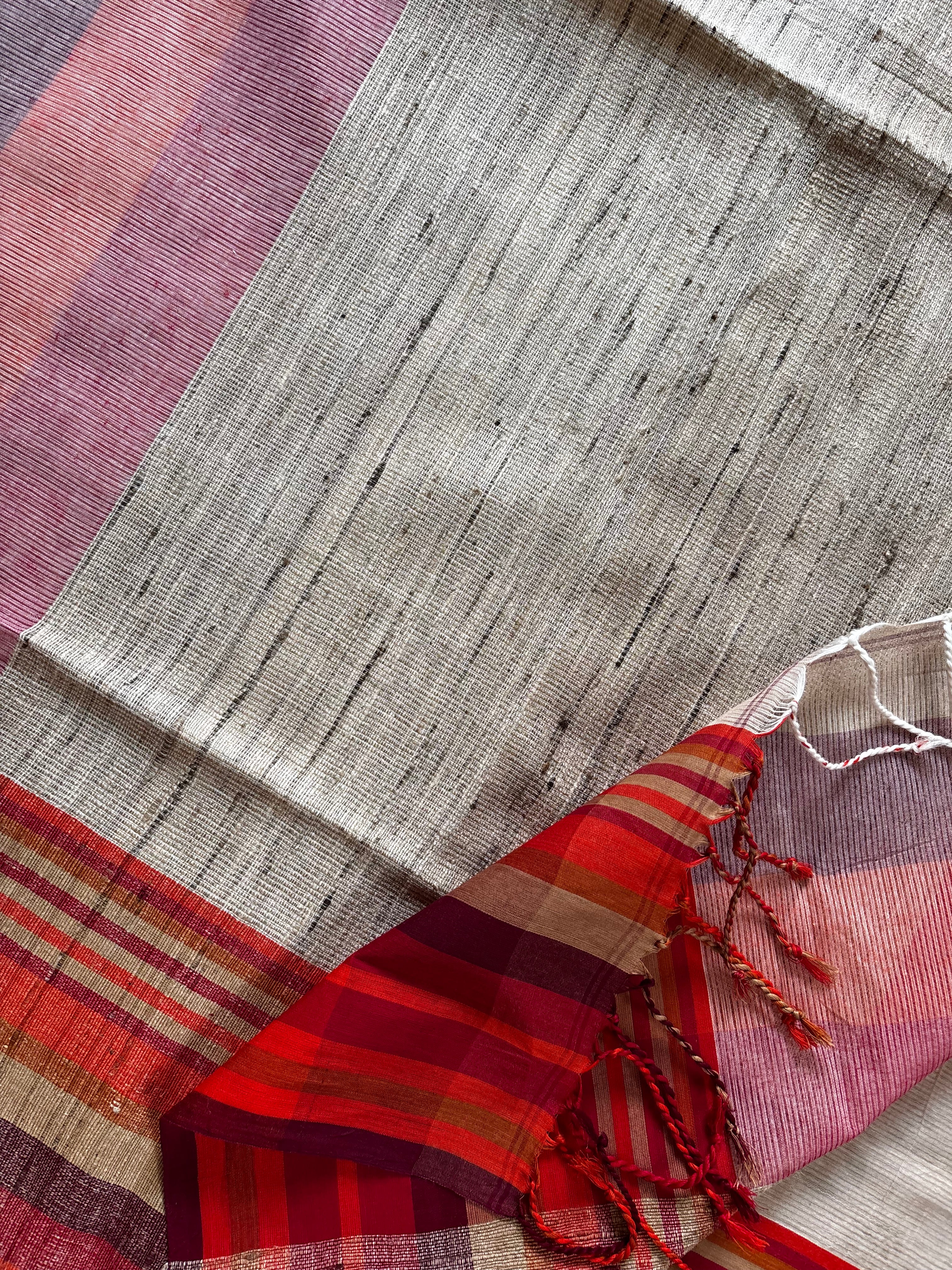 Handwoven Beige Colour Phulia Cotton Saree